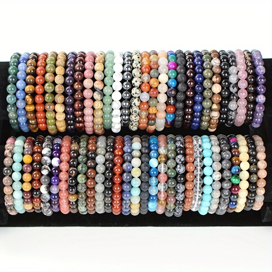 Ensemble bracelets unisexes 150 perles verre colorées — vue 8