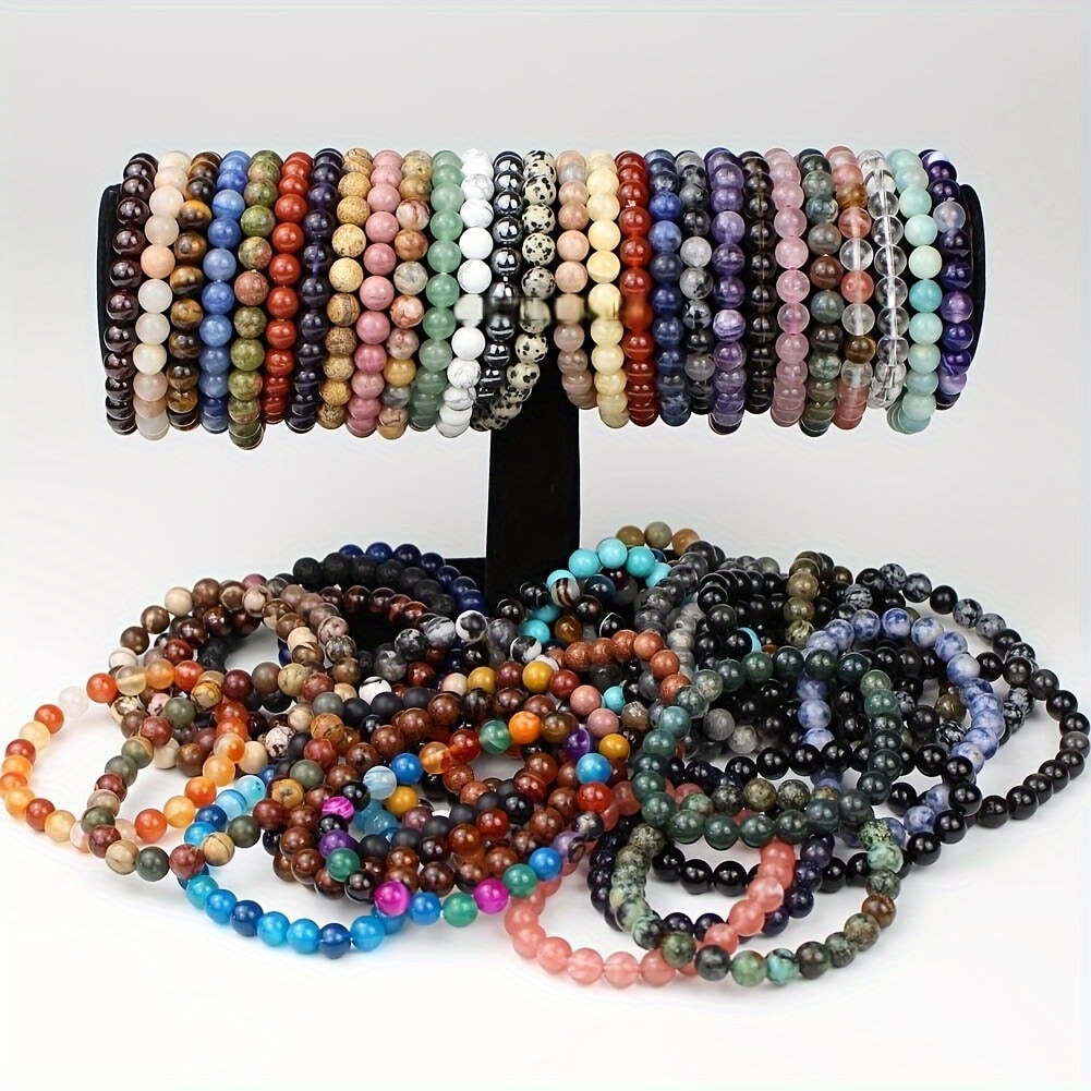 Ensemble bracelets unisexes 150 perles verre colorées — vue 7