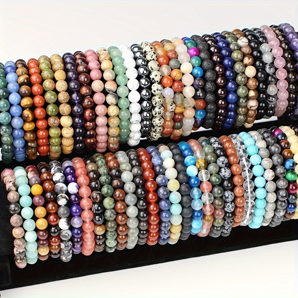 Ensemble bracelets unisexes 150 perles verre colorées — vue 9
