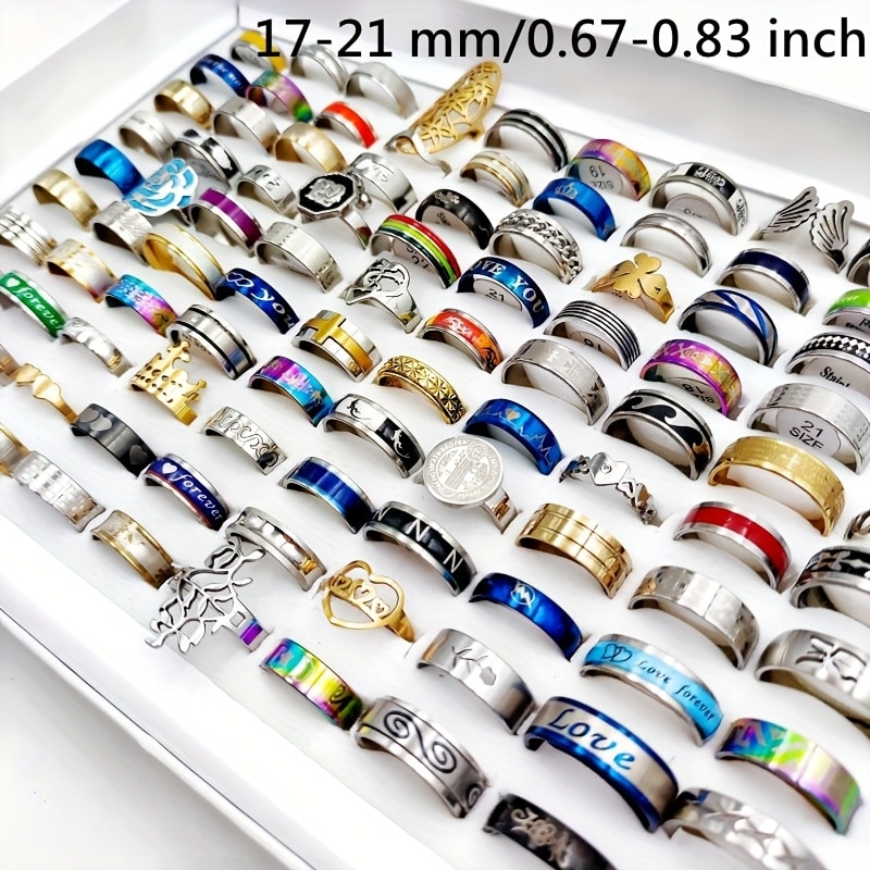 Pièces/sachet bijoux femme ensemble bagues à mode