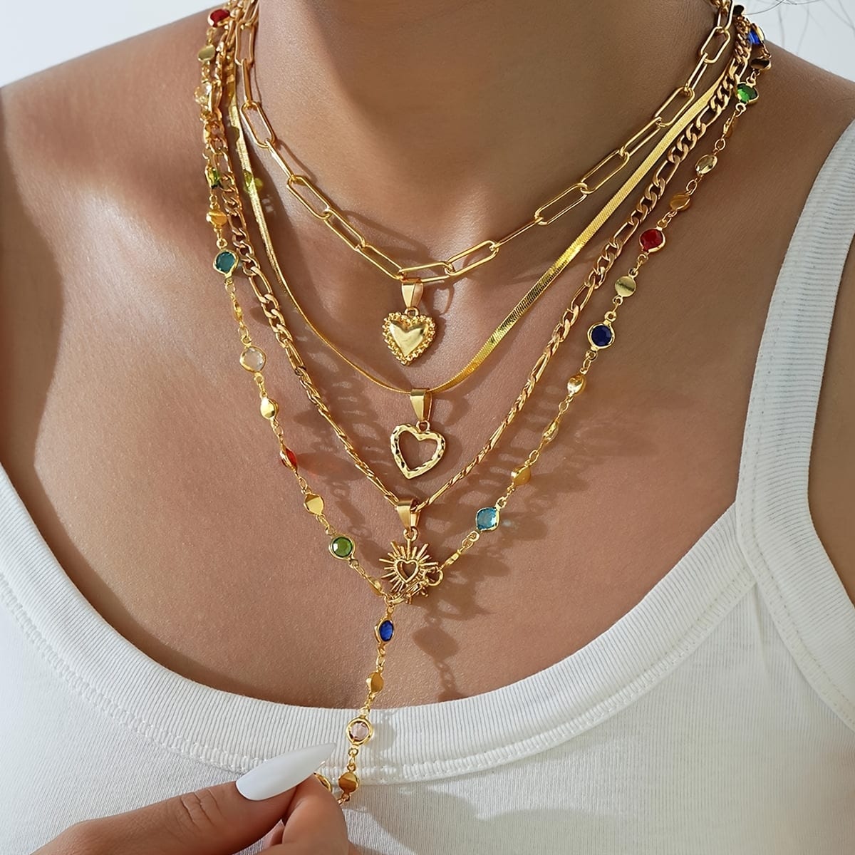 Nouveau collier chaîne vintage femmes pendentif