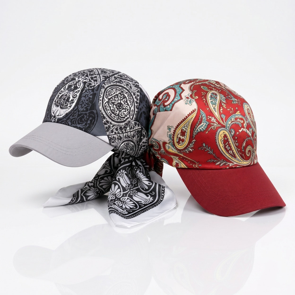 Casquette baseball multifonction en satin femme écharpe — vue 5