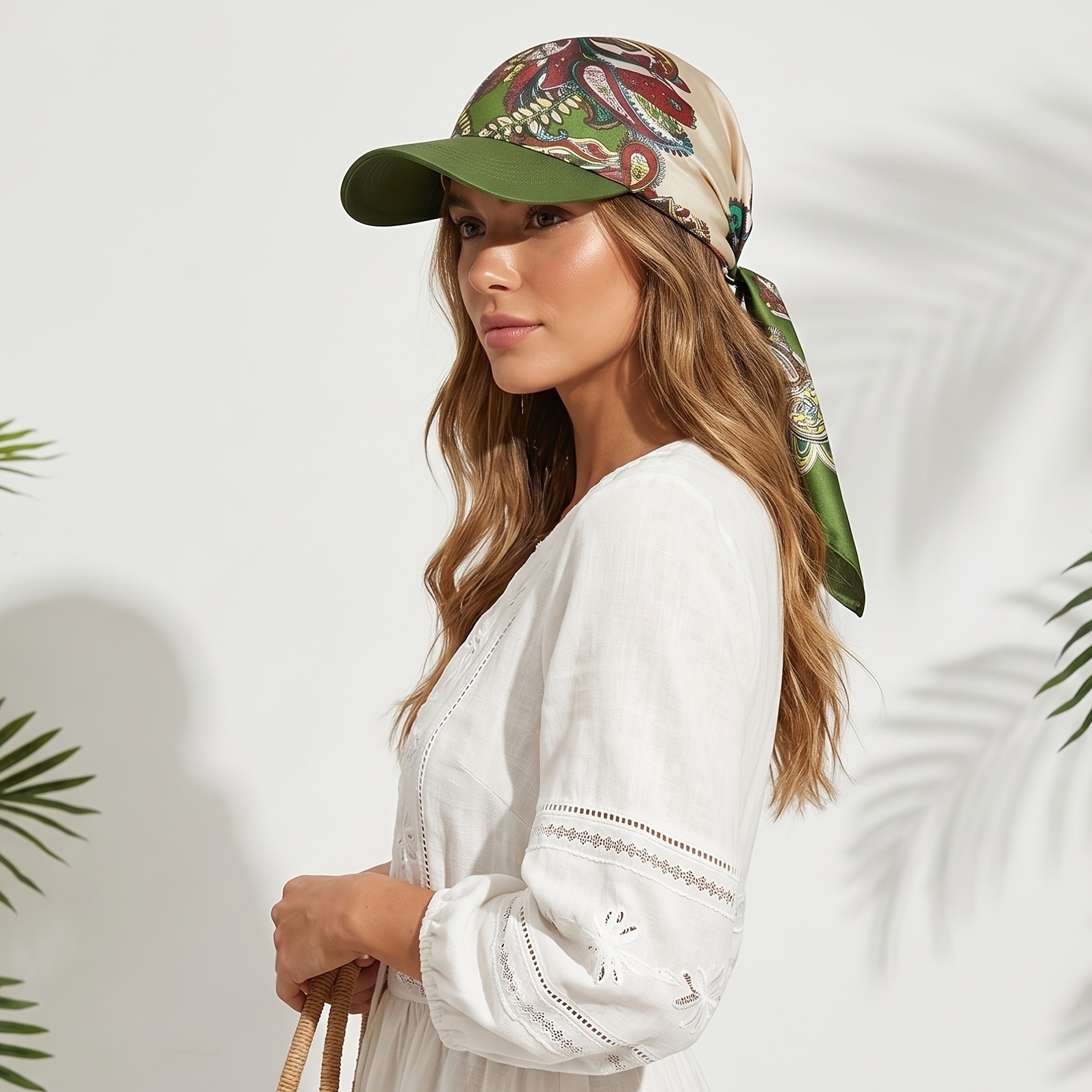 Casquette baseball multifonction en satin femme écharpe — vue 9