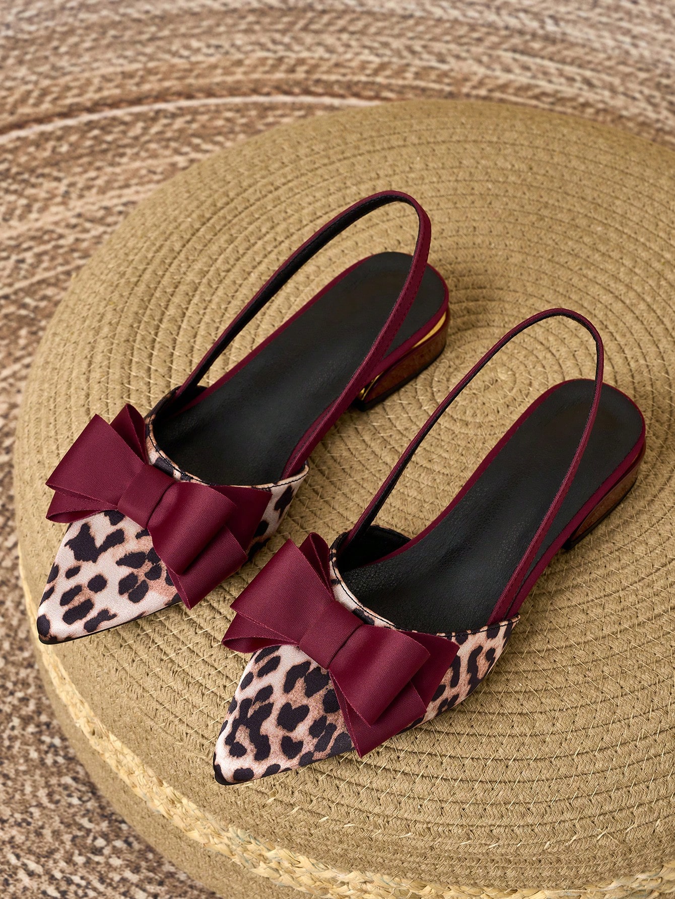 Chaussures plates pour femmes, de couleur unie, style élégant preppy avec décoration — vue 8