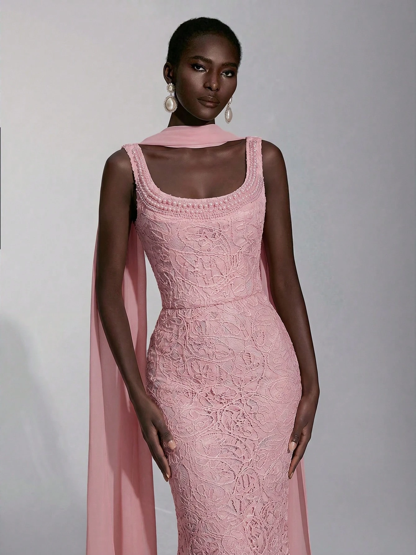Elitara Robe de mariée blanche élégante d'automne pour mariage, soirée et fête formelle, — vue 6
