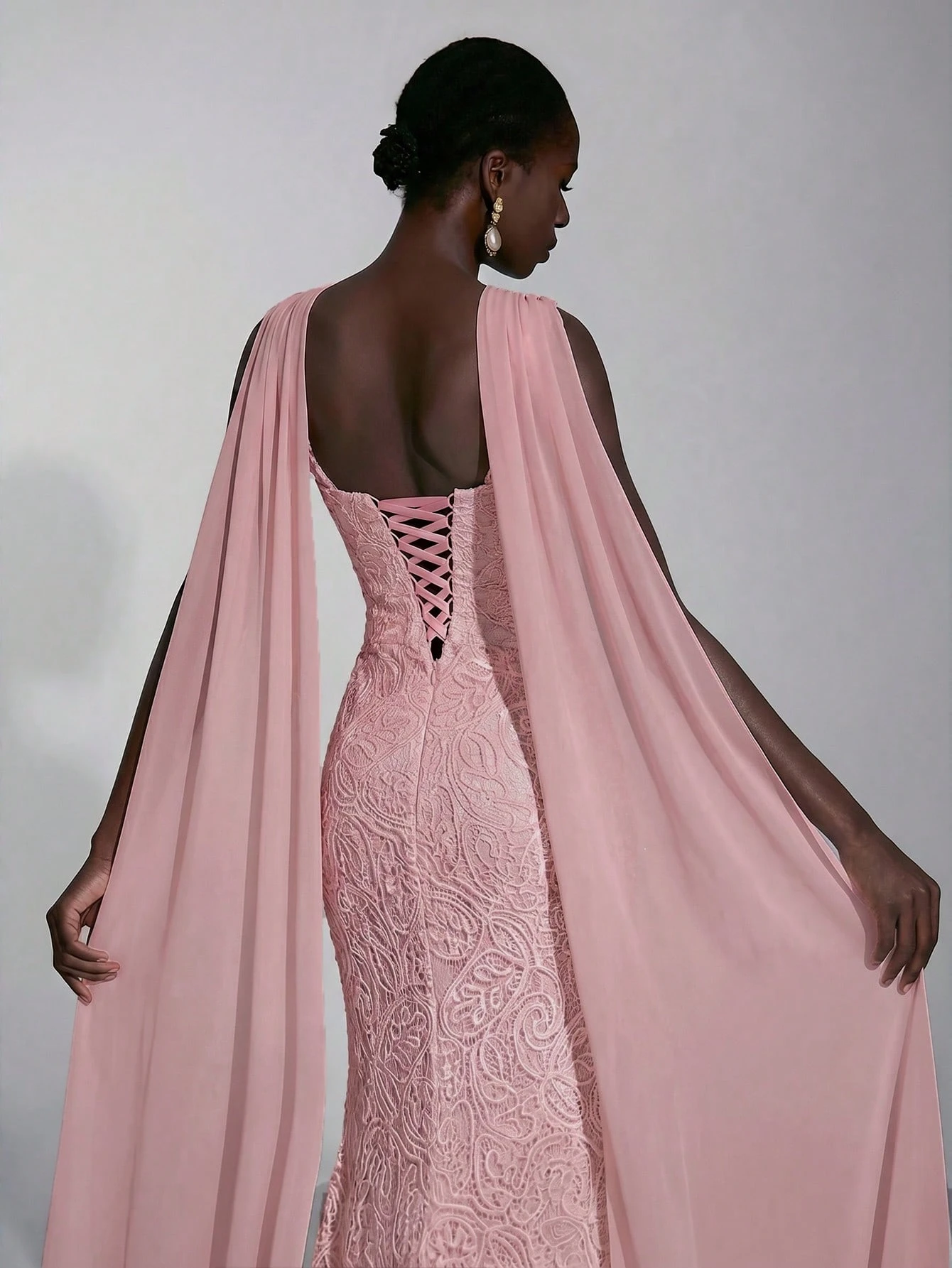 Elitara Robe de mariée blanche élégante d'automne pour mariage, soirée et fête formelle, — vue 8