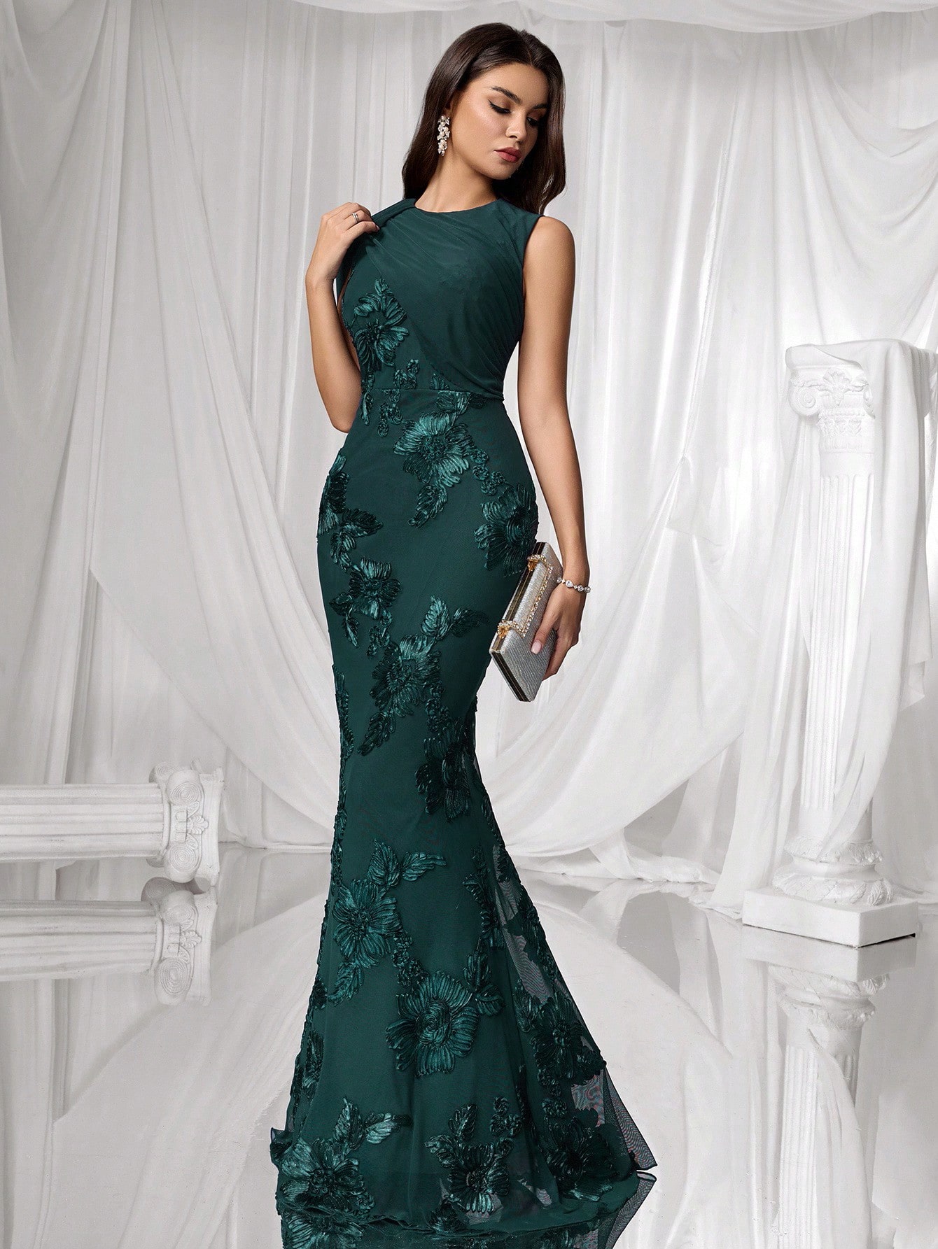 Coutiva Robe de soirée formelle (fortement ornée) Dîner de répétition de mariage Bal de — vue 4