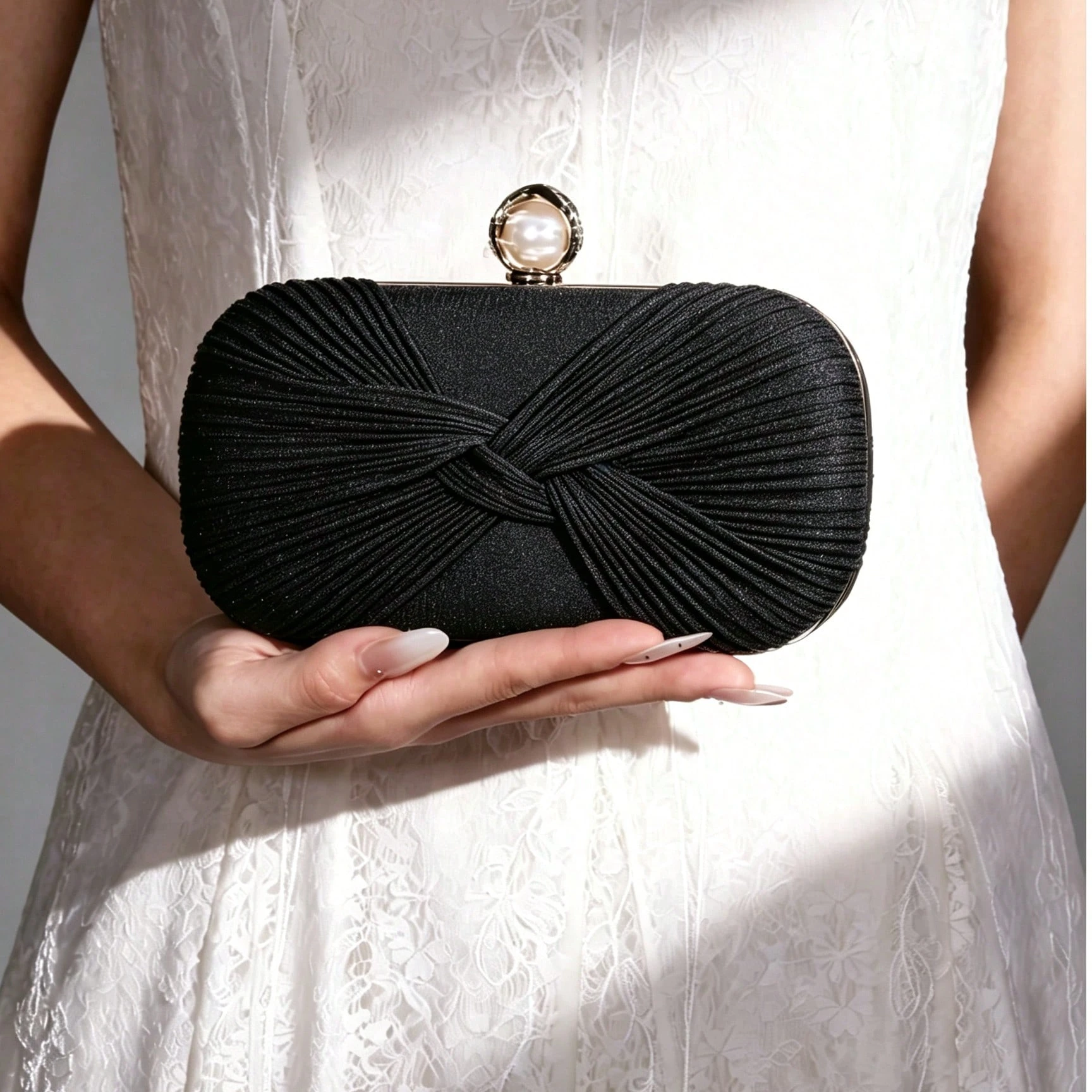Sac de soirée mini plissé brillant élégant et à la mode — vue 4