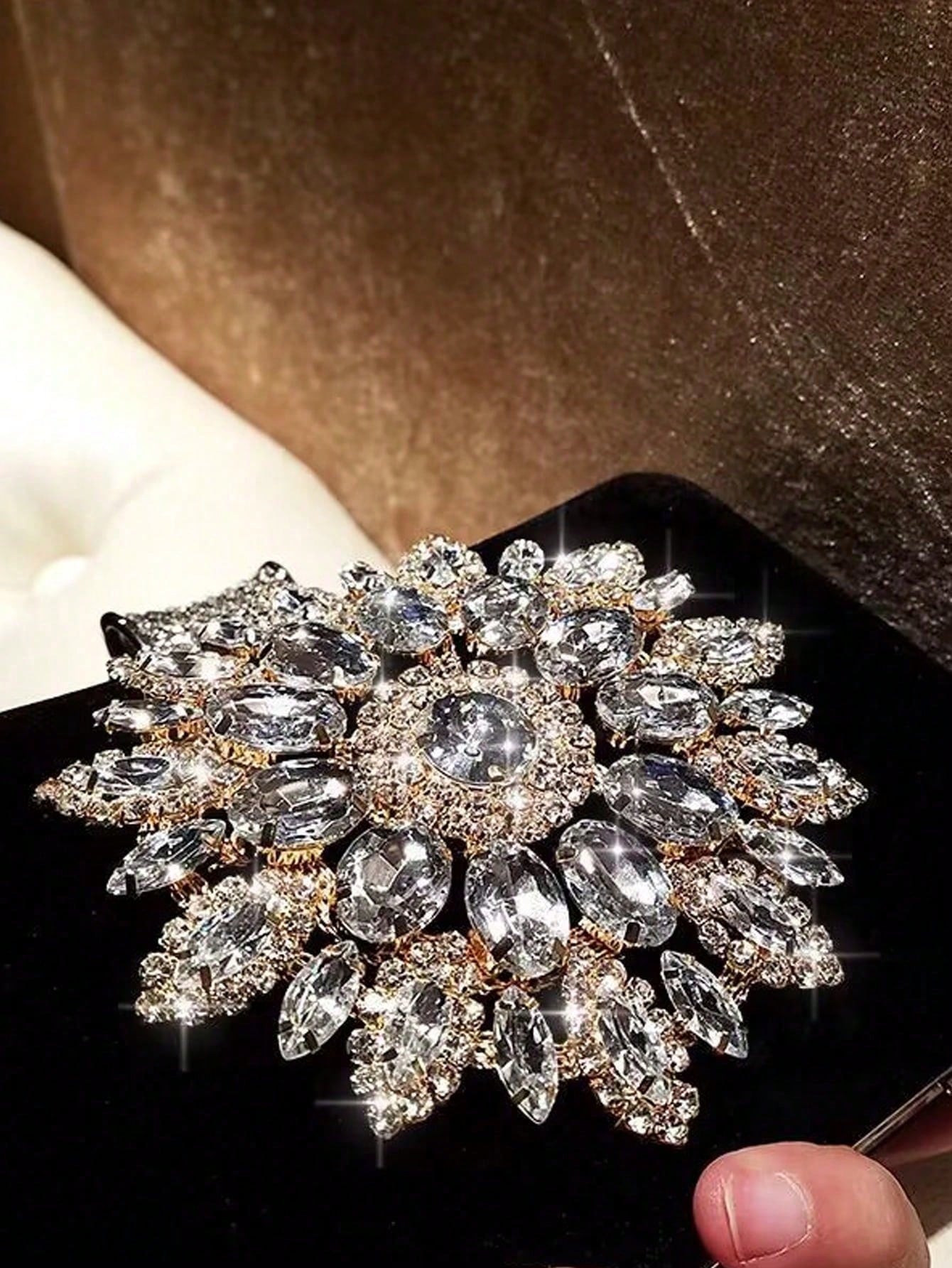 Mini Sac À Main De Soirée Glamour Pour Femmes, Embellissement De Strass Avec Poignée En — vue 11