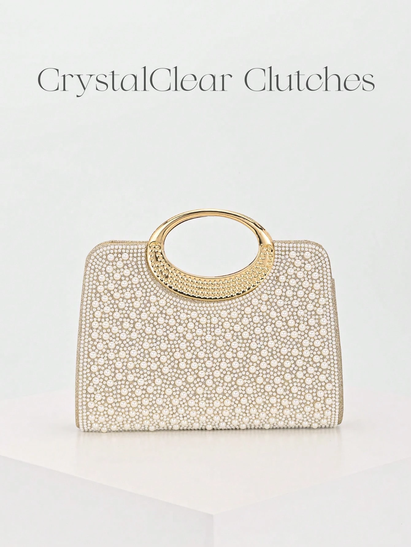 Sac de soirée élégant/à motif de perles de forme boîte, sac de soirée, sac à main de — vue 7