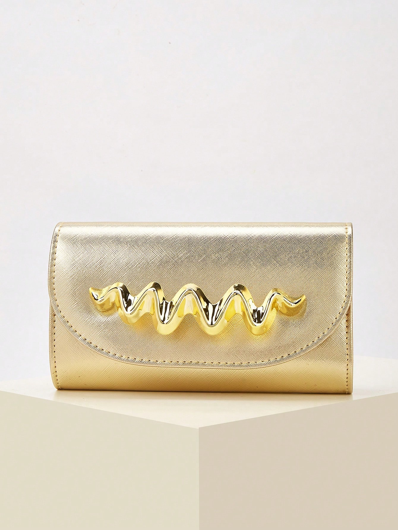 Sac à main de soirée élégant et luxueux pour femmes, en PU avec grand miroir, brillant et — vue 8