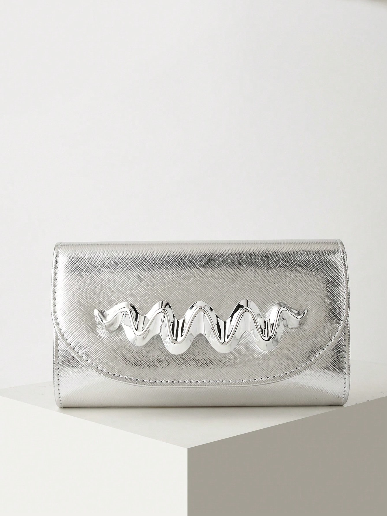 Sac à main de soirée élégant et luxueux pour femmes, en PU avec grand miroir, brillant et — vue 9
