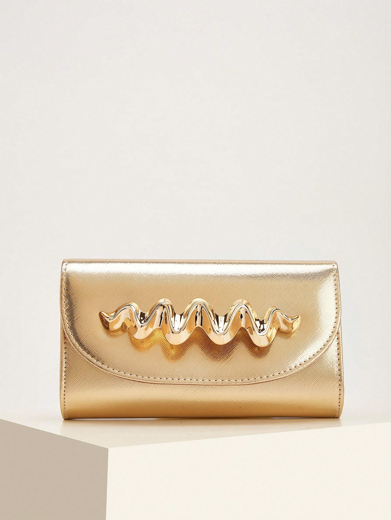Sac à main de soirée élégant et luxueux pour femmes, en PU avec grand miroir, brillant et — vue 11