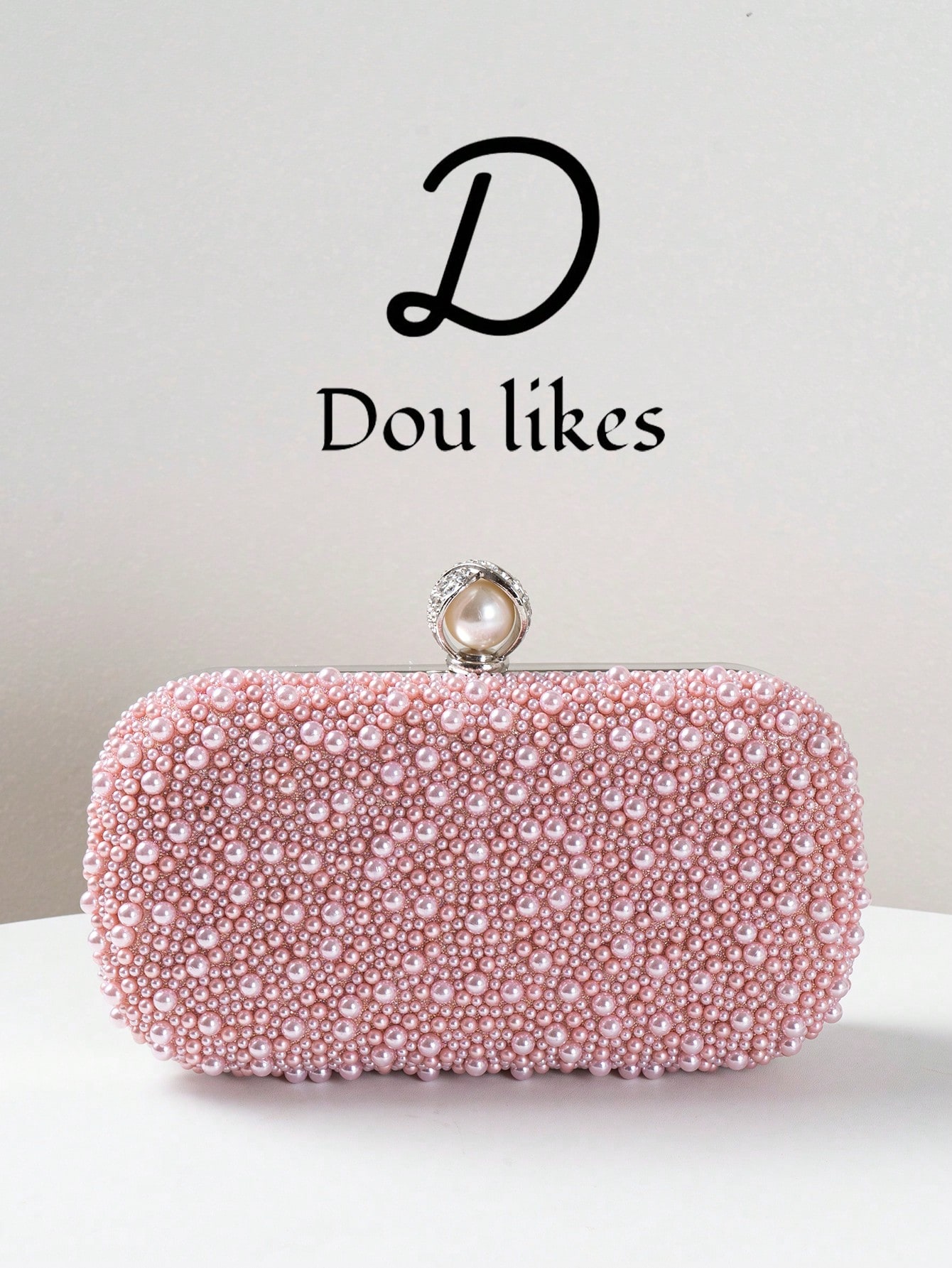 Pochette de soirée en perles blanches, Sac de soirée en perles, Pochette de fiançailles — vue 3