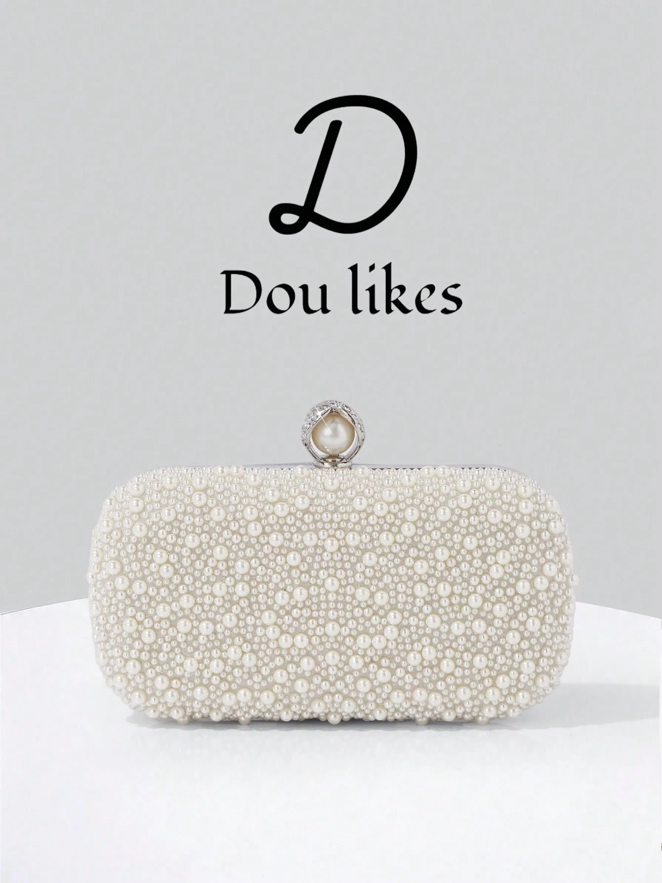 Pochette de soirée en perles blanches, Sac de soirée en perles, Pochette de fiançailles