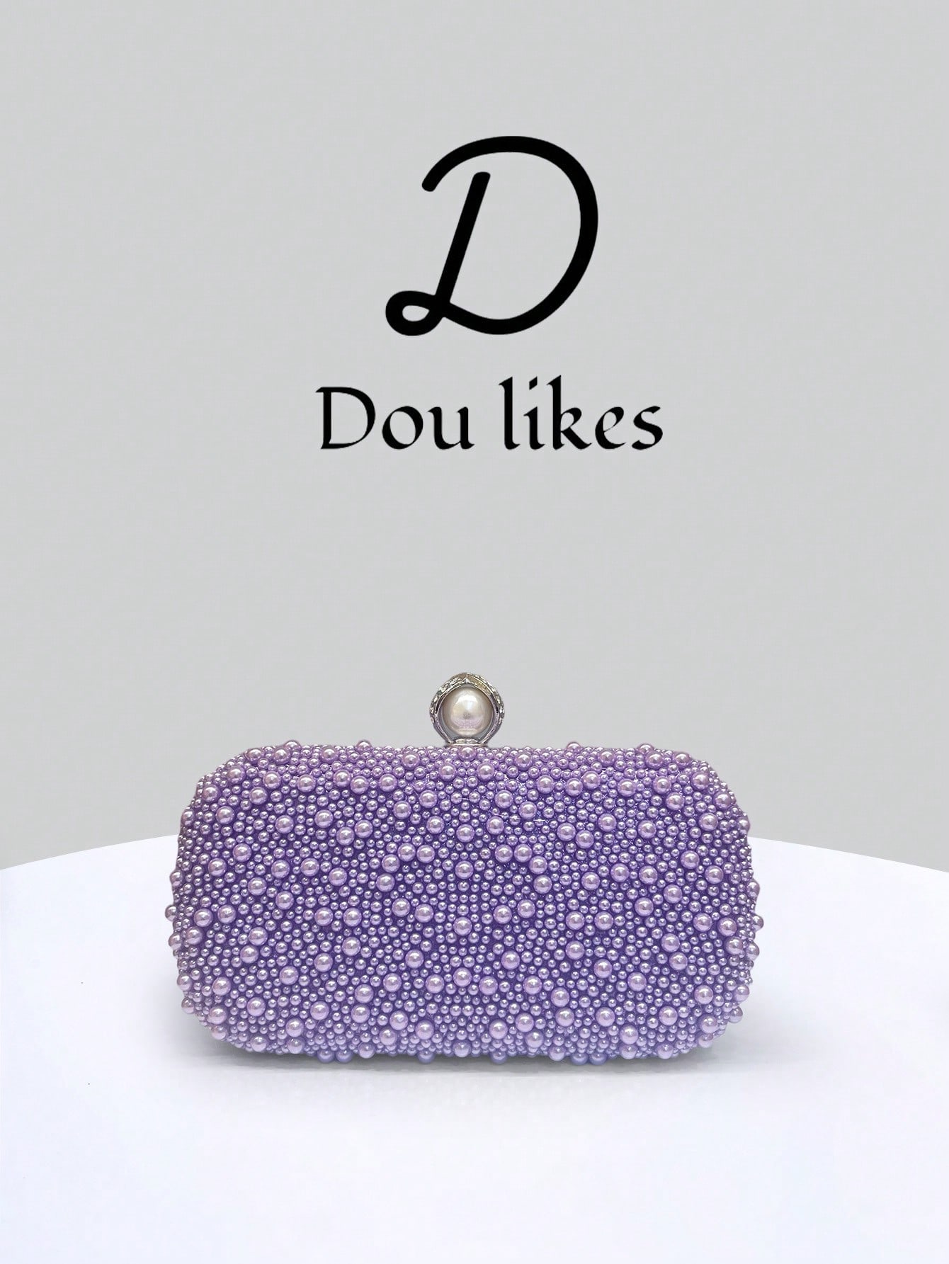 Pochette de soirée en perles blanches, Sac de soirée en perles, Pochette de fiançailles — vue 5
