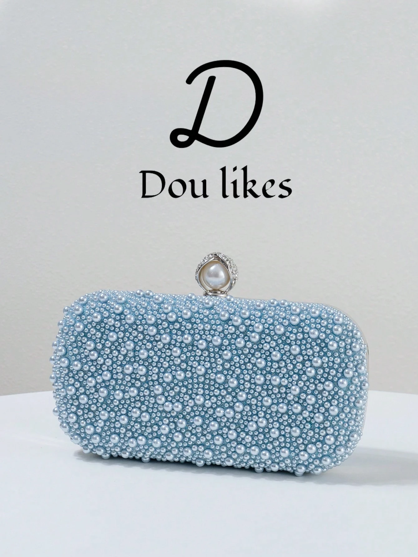 Pochette de soirée en perles blanches, Sac de soirée en perles, Pochette de fiançailles — vue 11