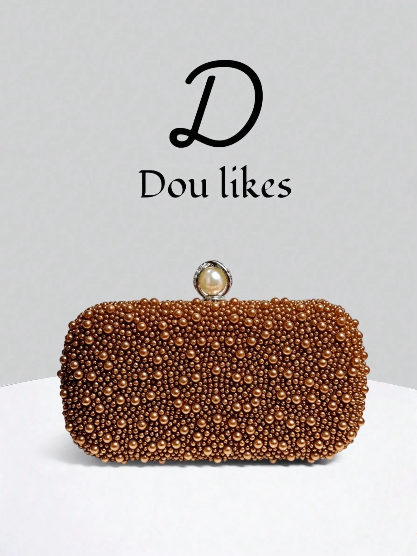 Pochette de soirée en perles blanches, Sac de soirée en perles, Pochette de fiançailles — vue 7