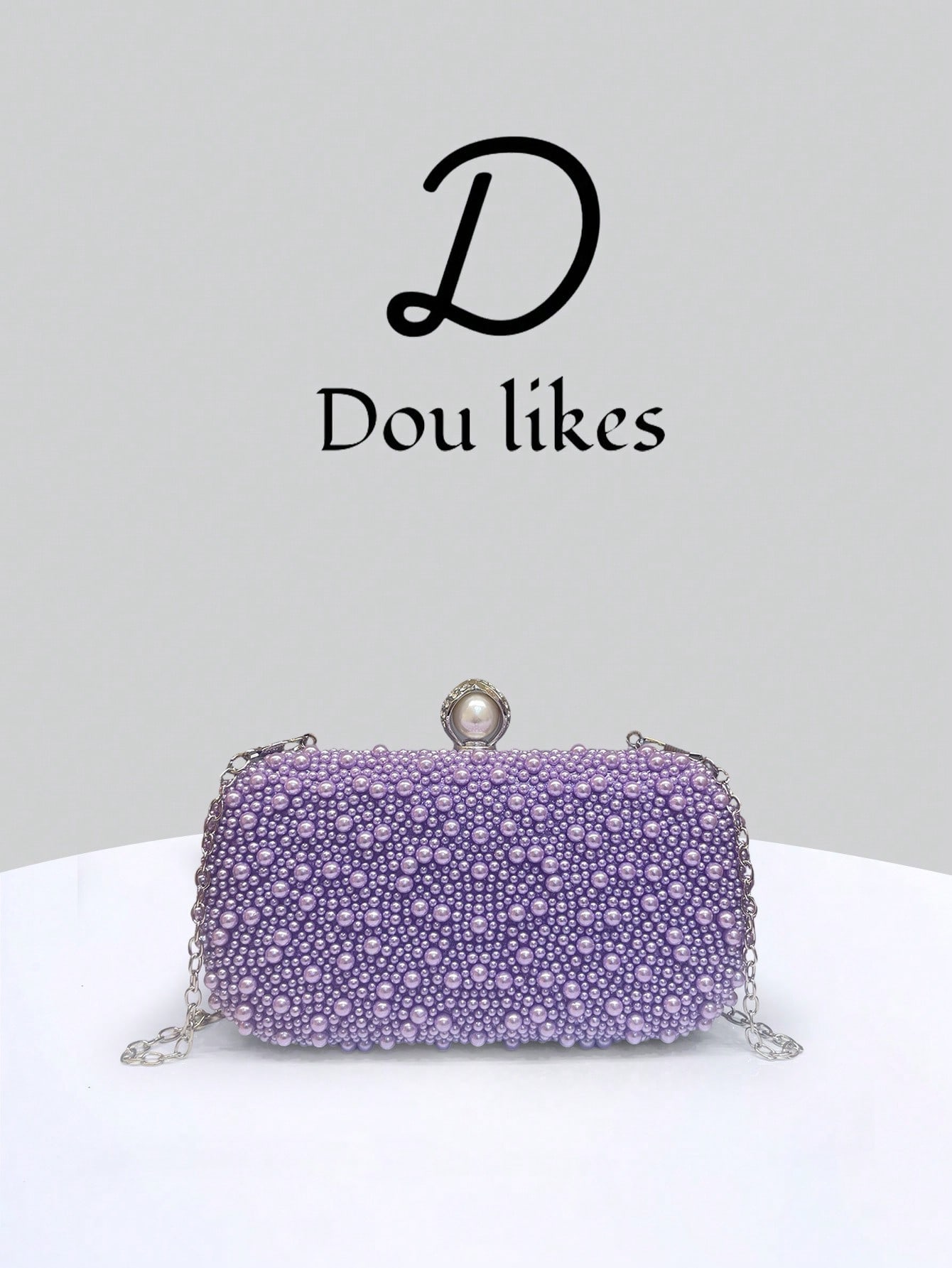 Pochette de soirée en perles blanches, Sac de soirée en perles, Pochette de fiançailles — vue 12