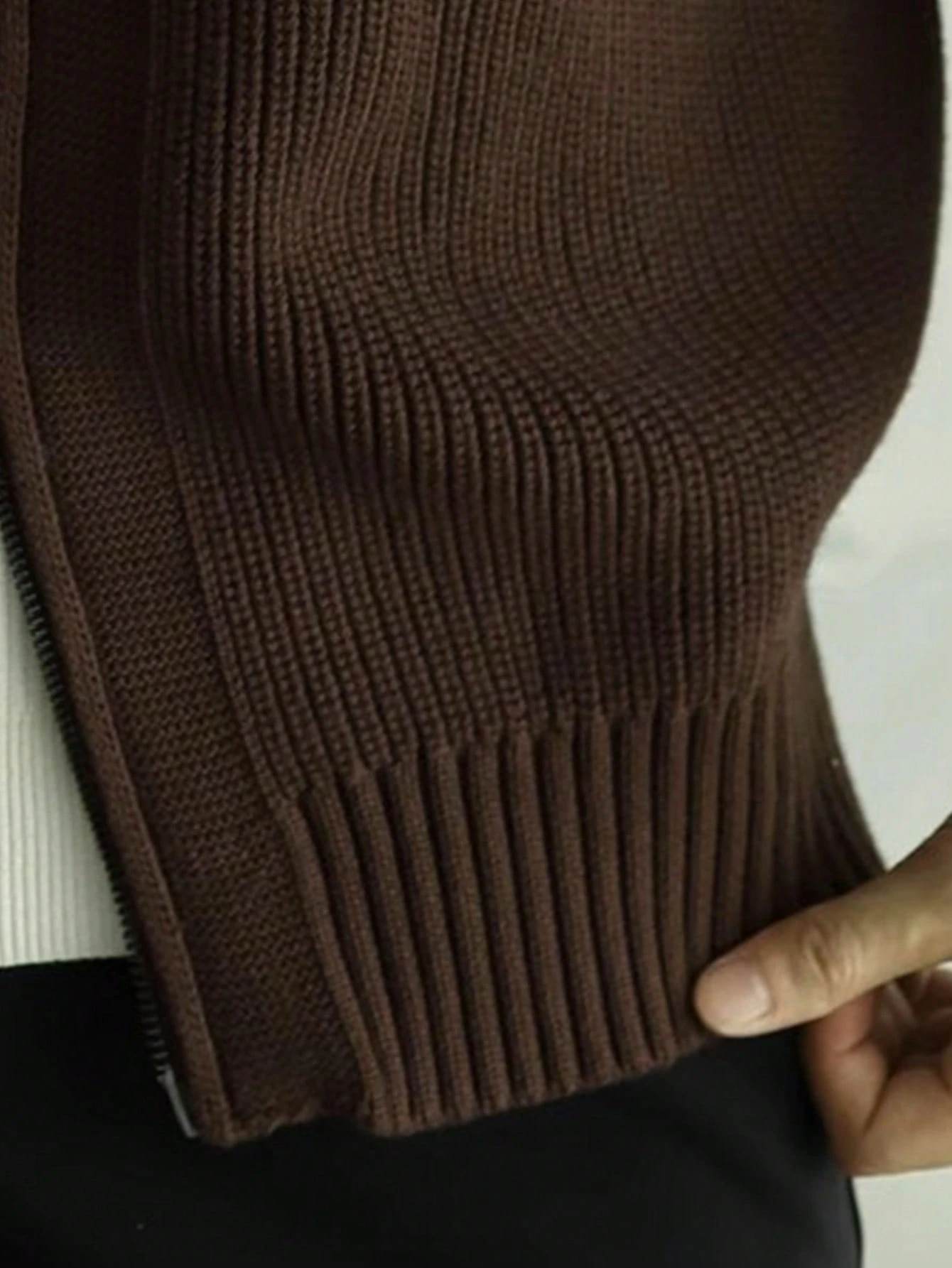 Cardigan zippé à manches longues décontracté pour homme GRDR, polyvalent pour le port — vue 17