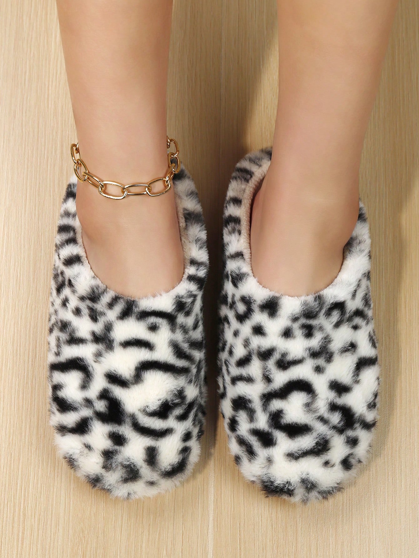 Pantoufles de maison en peluche de blé soufflé à la mode pour femmes, chaussons de sol — vue 15
