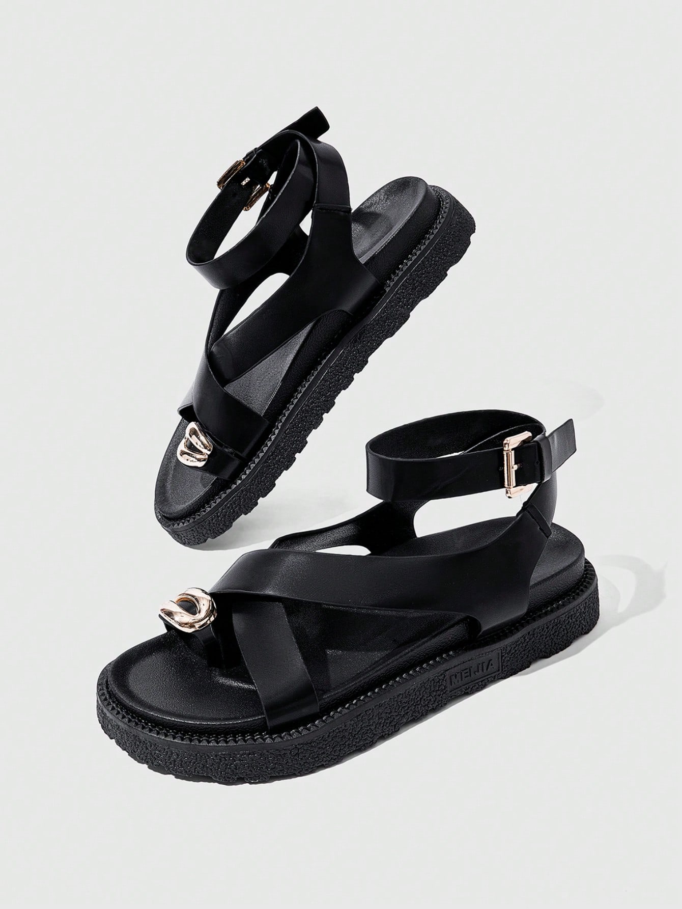 Solecia Chaussures femme mode sandales à bout métallique Nouvelles chaussures d'été à — vue 8