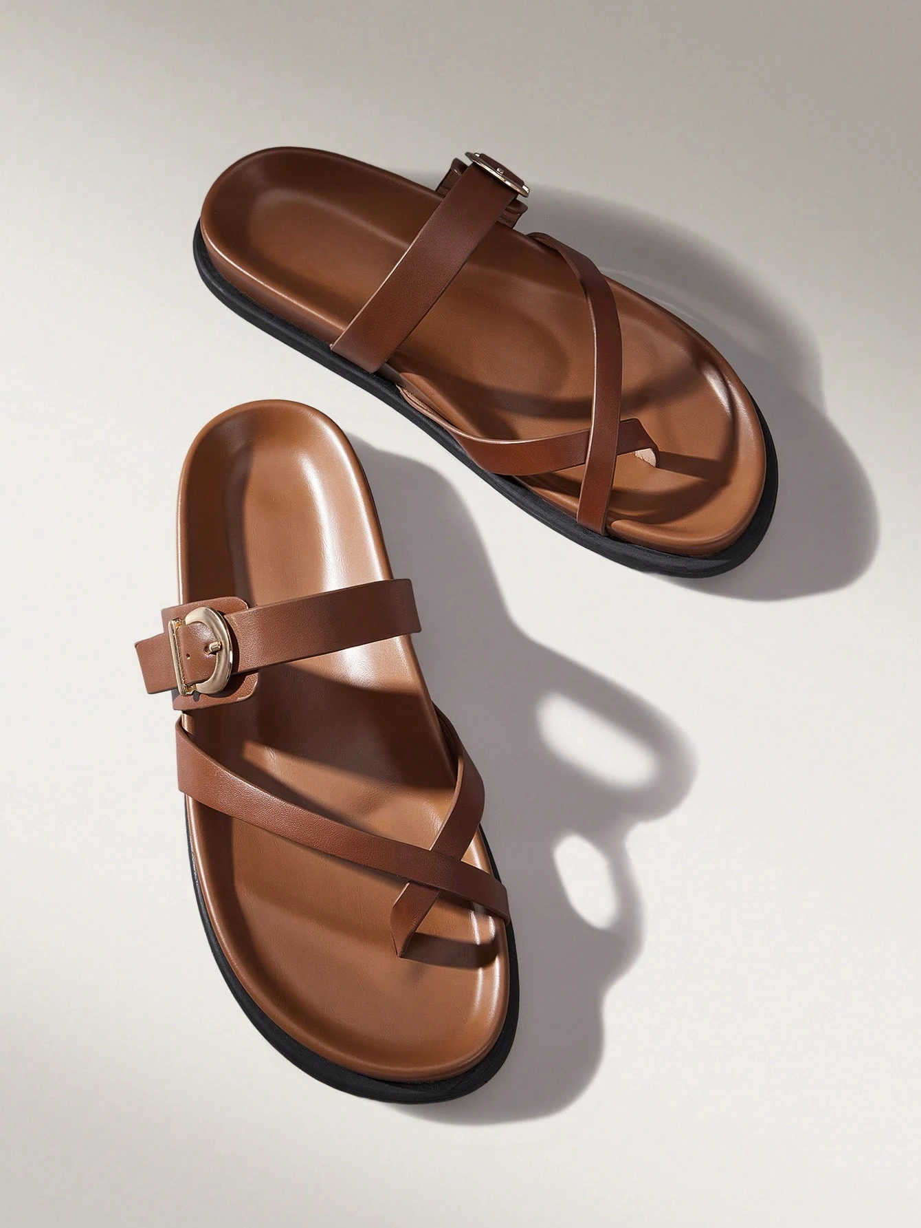 Solecia Chaussures femme, sandales plates de plage confortables bleu clair pour femmes — vue 3