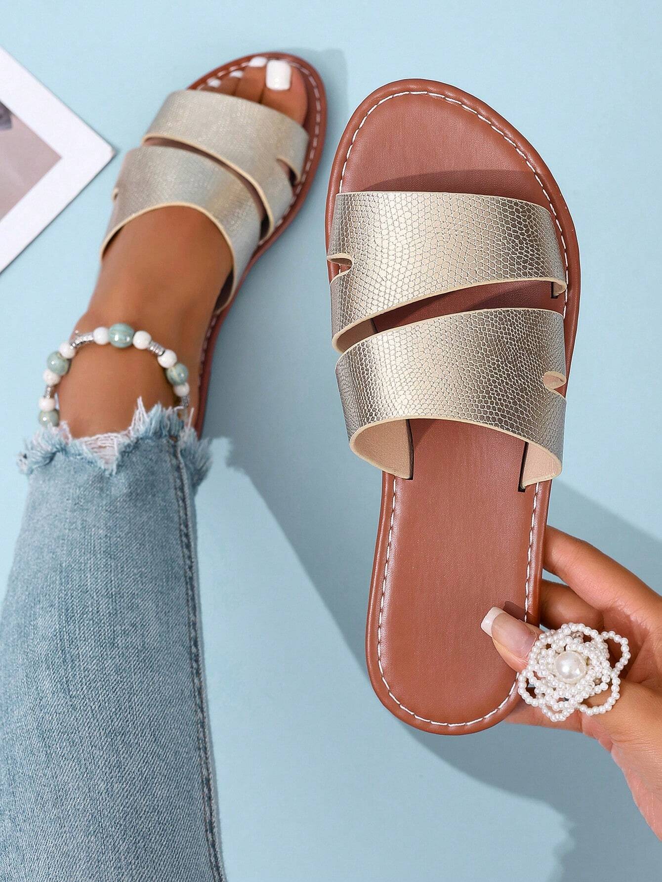Mode décontractée, noir, orange, violet, argent, marron, imprimé léopard, chaussures — vue 4