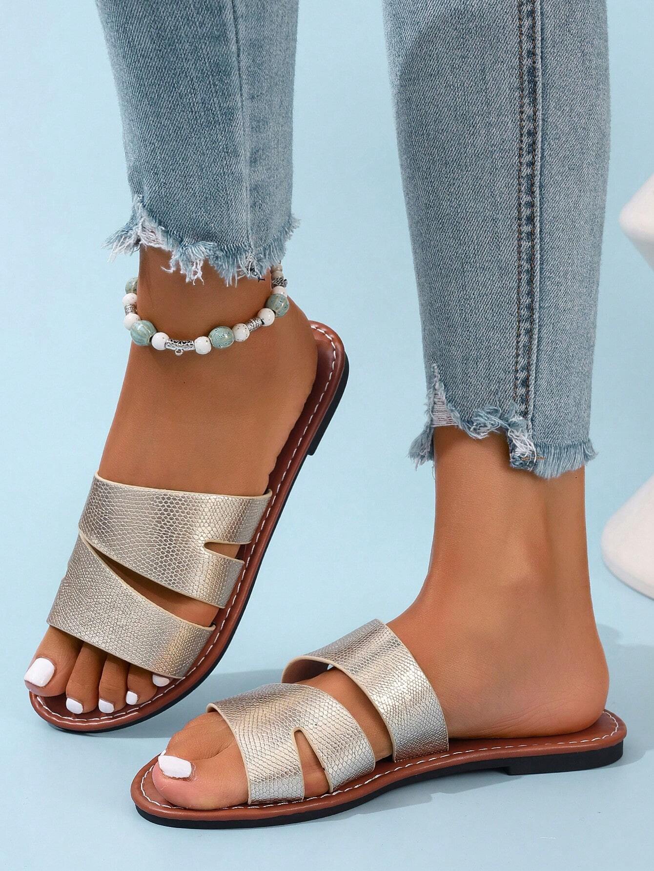 Mode décontractée, noir, orange, violet, argent, marron, imprimé léopard, chaussures — vue 13
