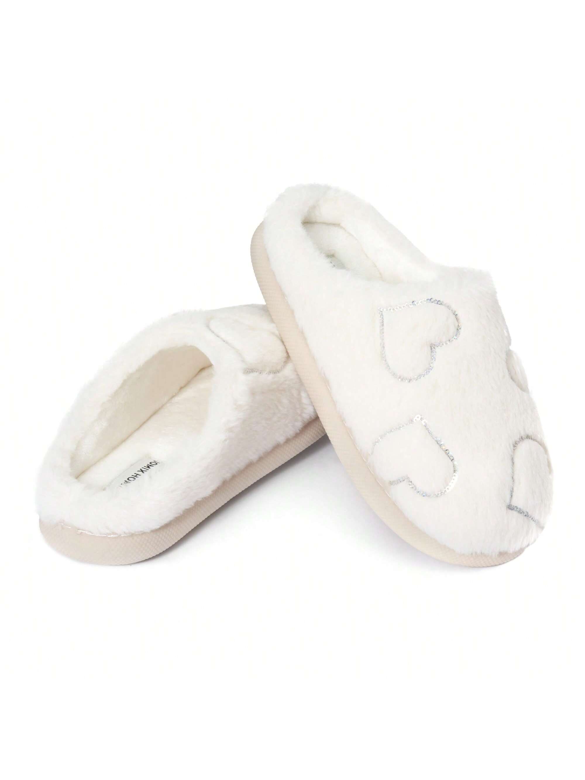 JOMIX Chaussons pour femmes en tissu chaud avec doublure en peluche douce et semelle — vue 3