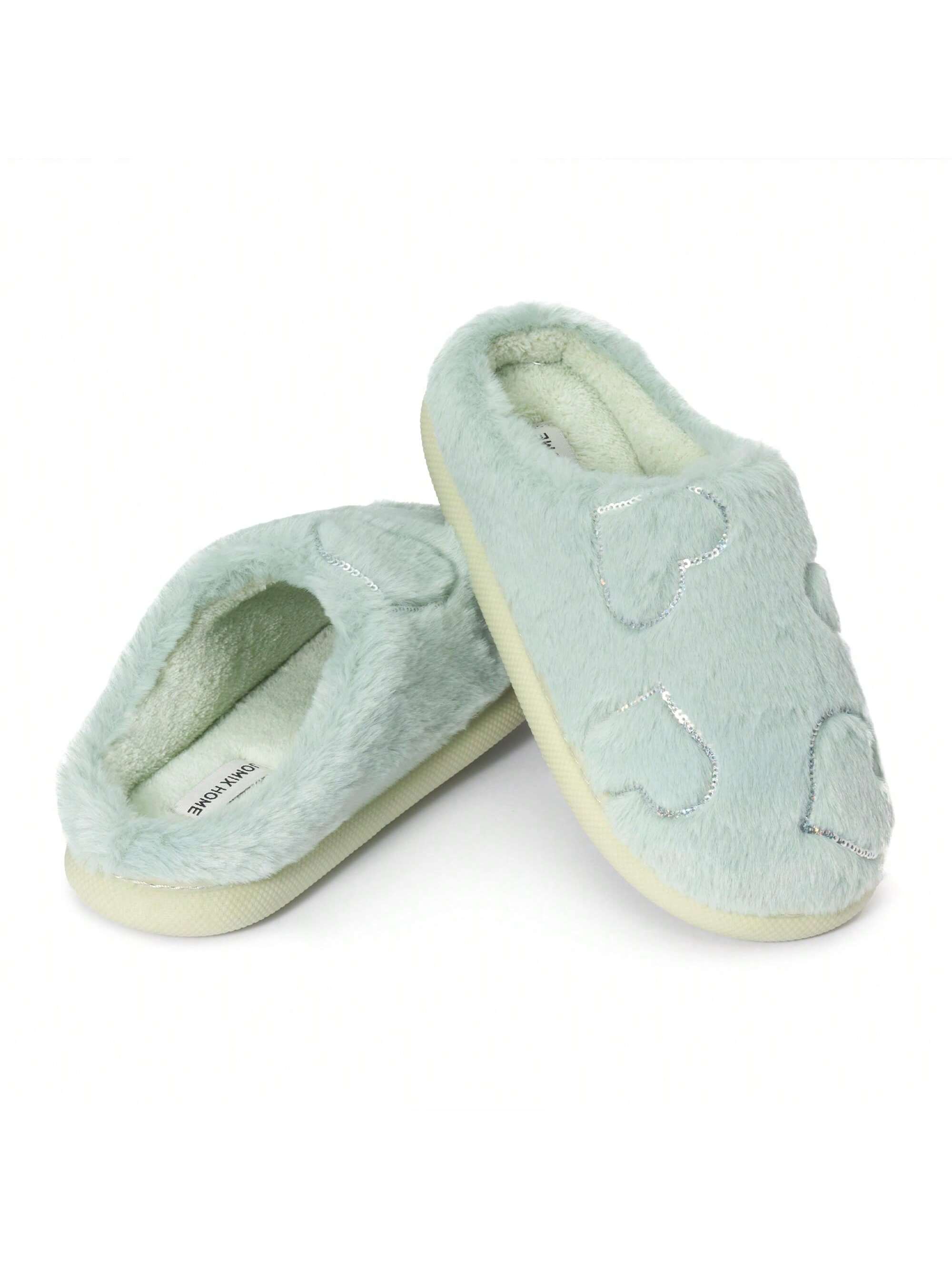 JOMIX Chaussons pour femmes en tissu chaud avec doublure en peluche douce et semelle — vue 2