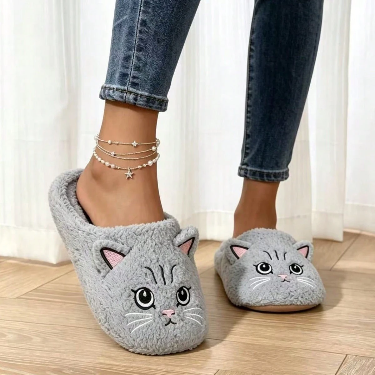 Nouvelles pantoufles d'intérieur à la mode pour couple, confortables, chaudes et — vue 2