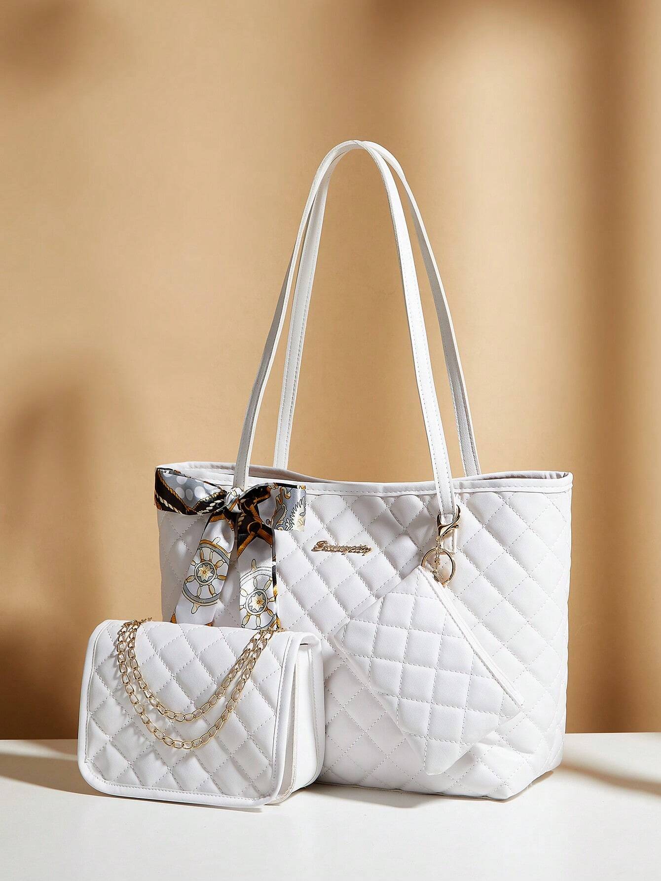 /set Écharpe pour femme, Sac fourre-tout, Sac à bandoulière à chaîne, Porte-monnaie, Sac — vue 6
