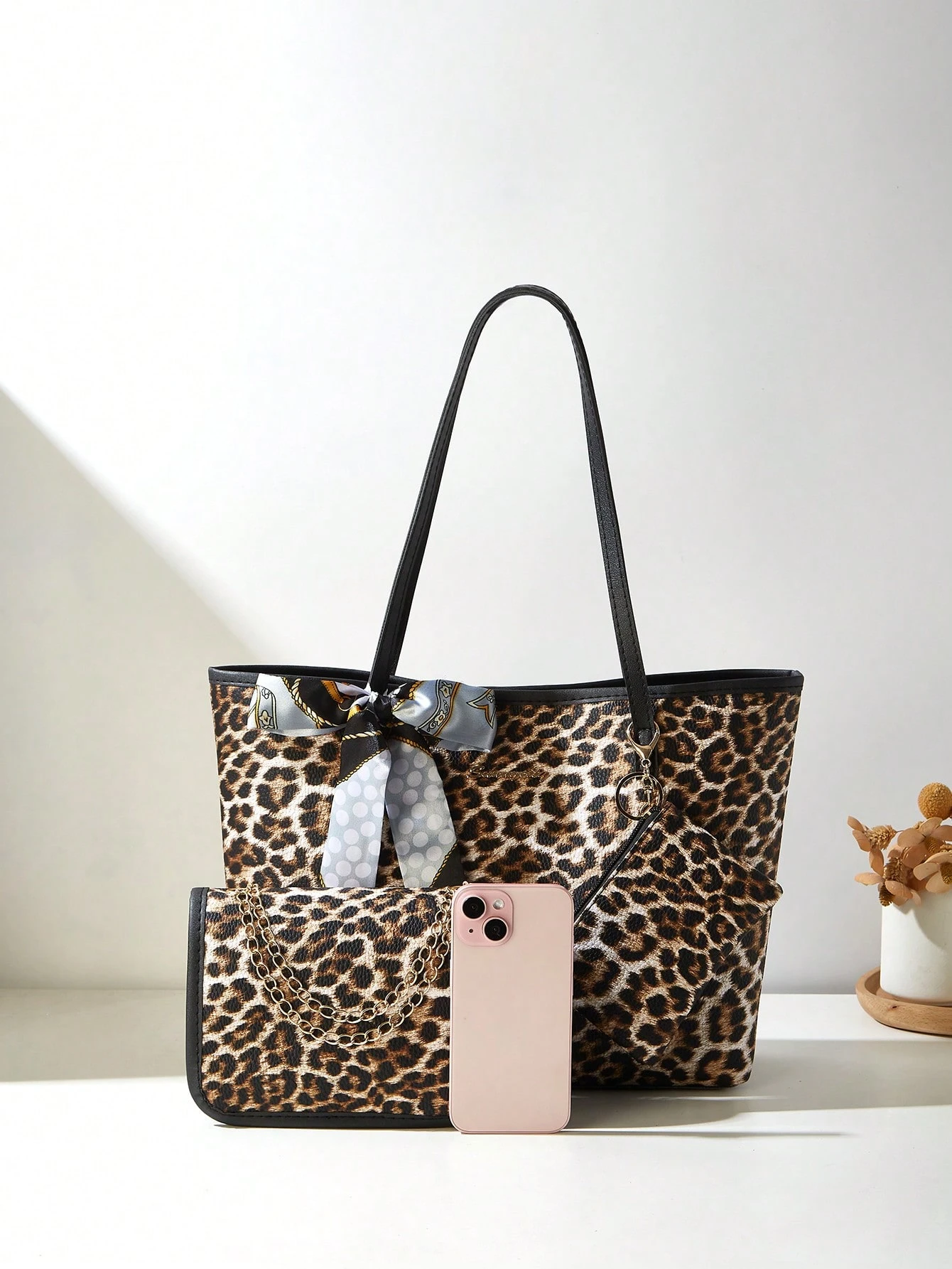 /set Écharpe pour femme, Sac fourre-tout, Sac à bandoulière à chaîne, Porte-monnaie, Sac — vue 12