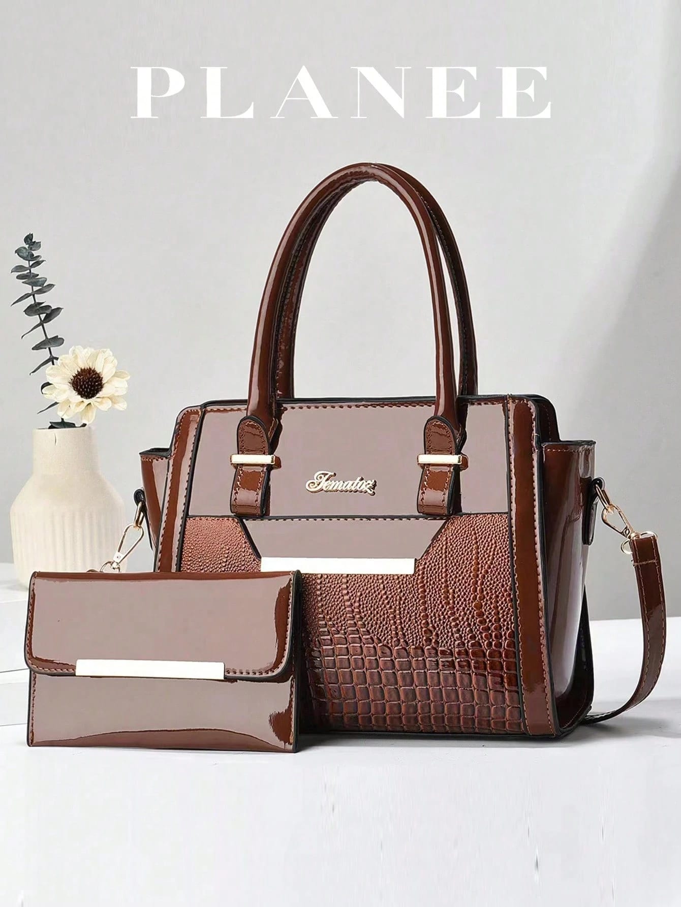 /Set Sac à bandoulière à la mode, Sac à bandoulière élégant de grande capacité, Sac à