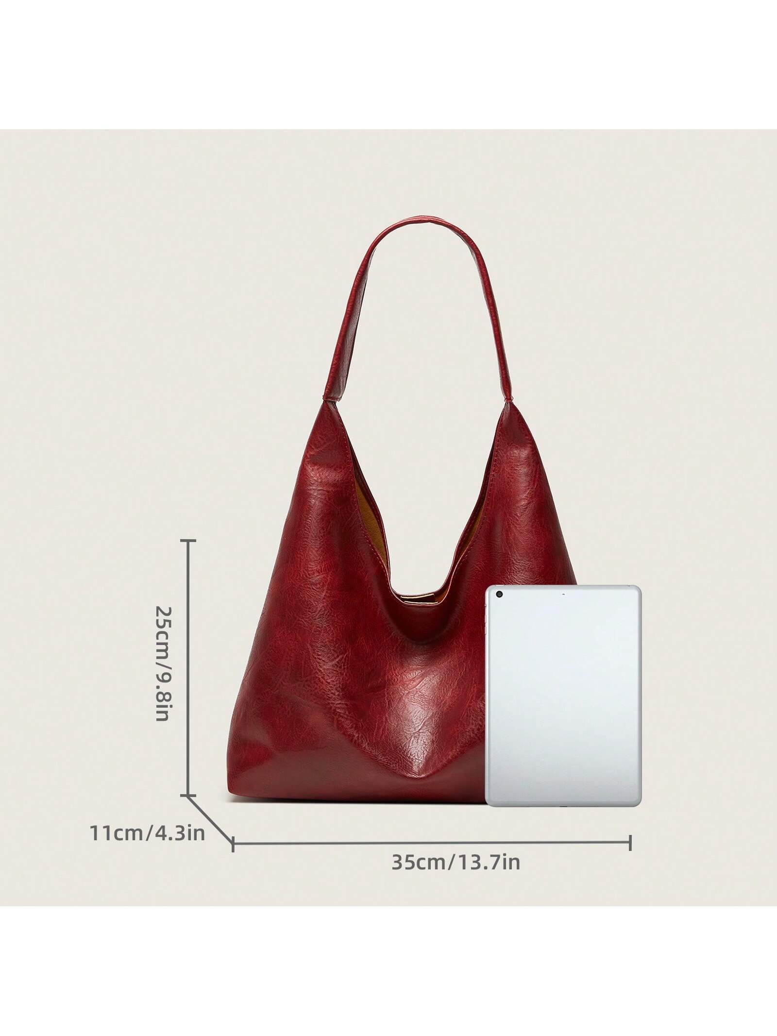 Nouveau sac fourre-tout assorti, sac à main sac à bandoulière vintage simple, grand sac — vue 3