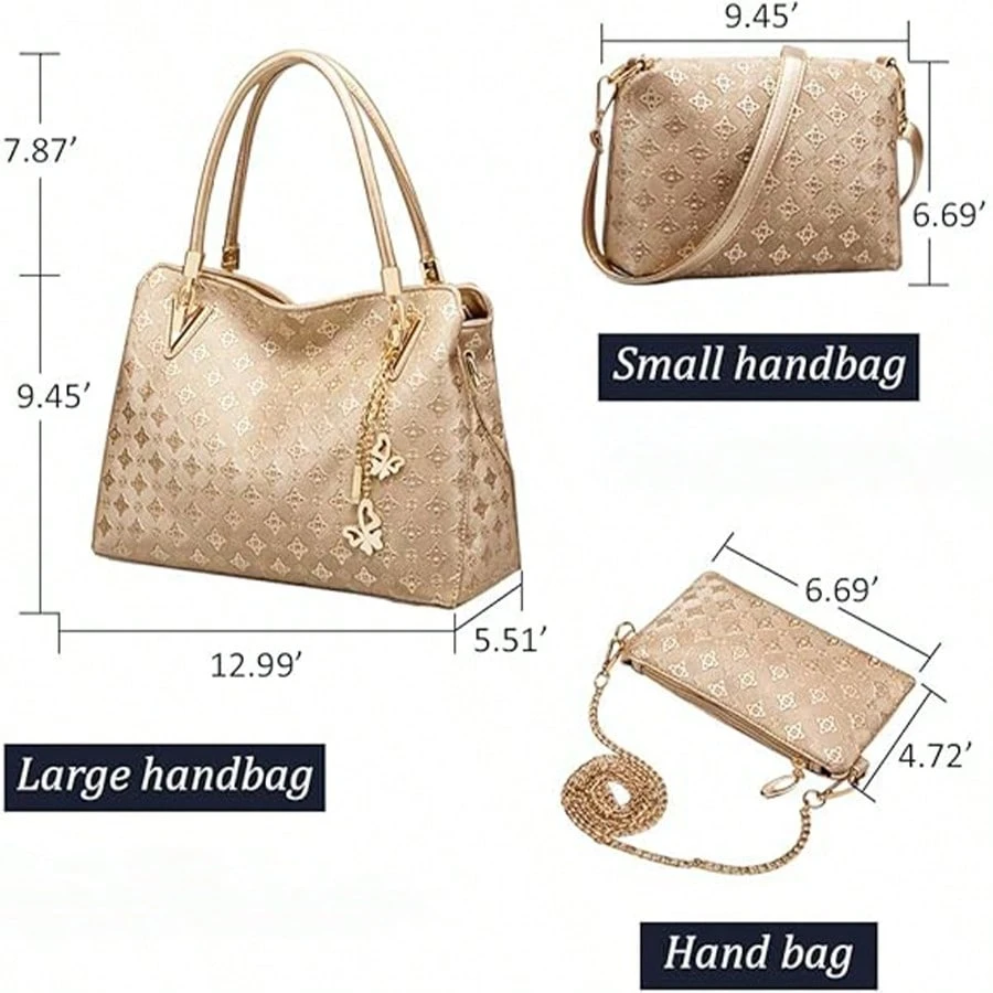 Pahajim Ensemble de sacs à main pour femmes, sacs à main de taille moyenne, sac à — vue 4