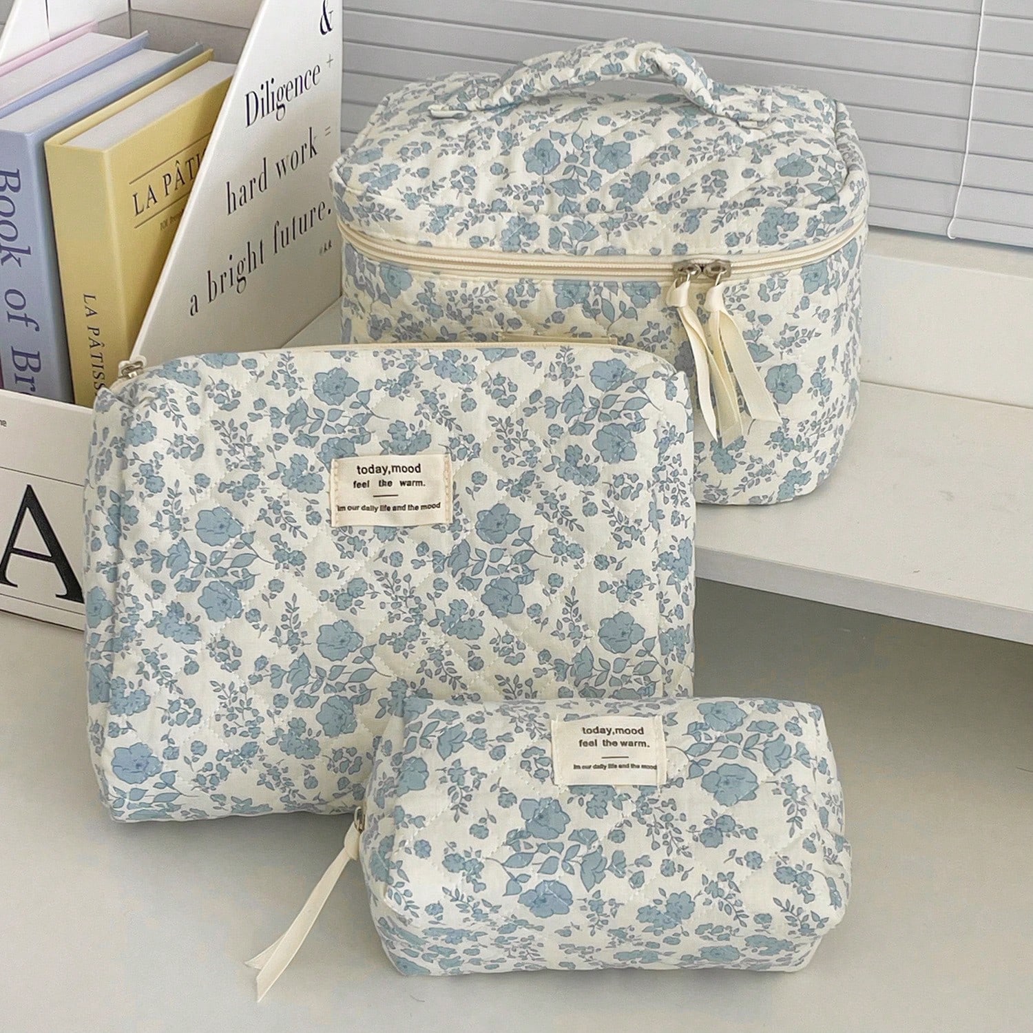Ensemble de sacs de maquillage, Sac de maquillage matelassé, Ensemble de sacs de — vue 2