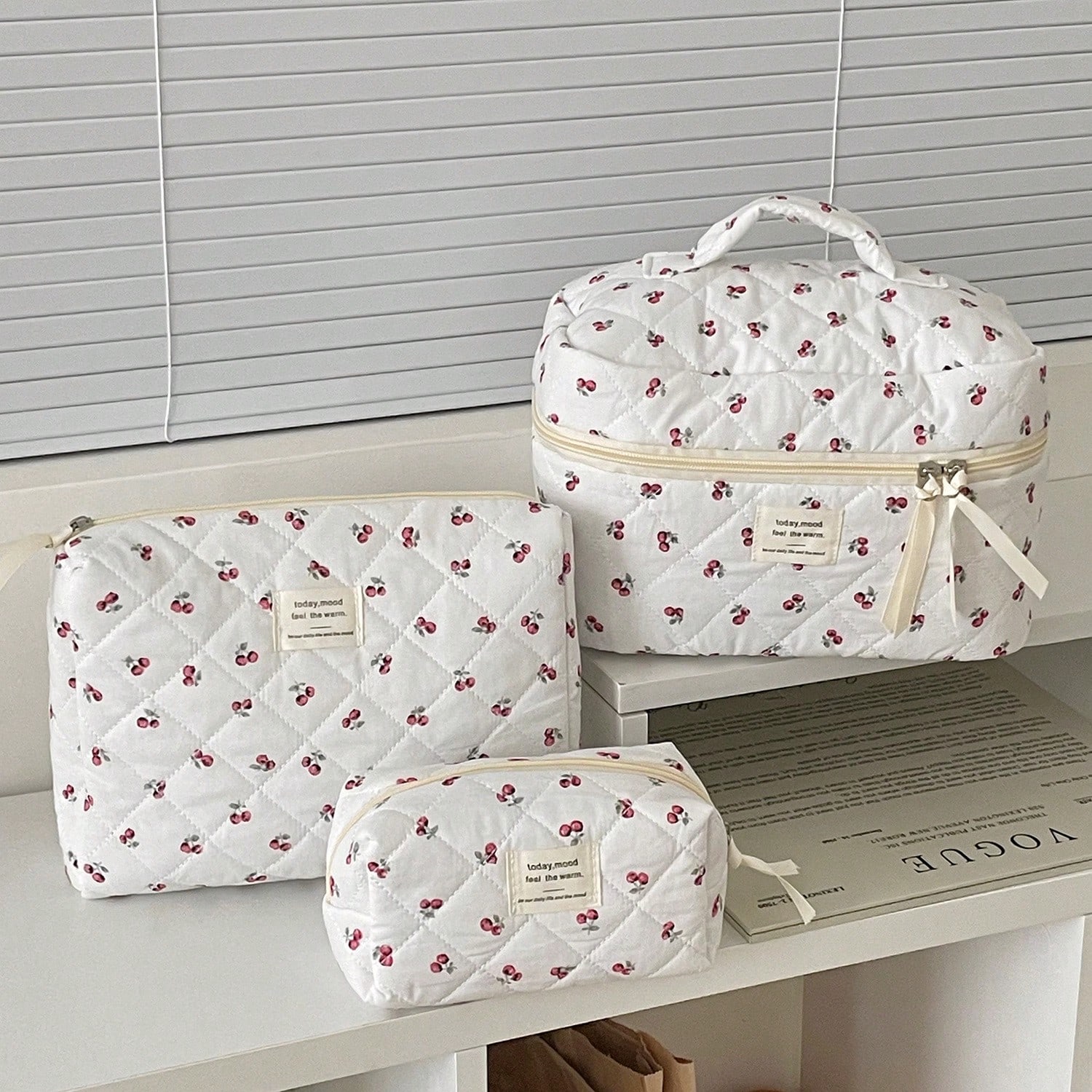 Ensemble de sacs de maquillage, Sac de maquillage matelassé, Ensemble de sacs de — vue 9