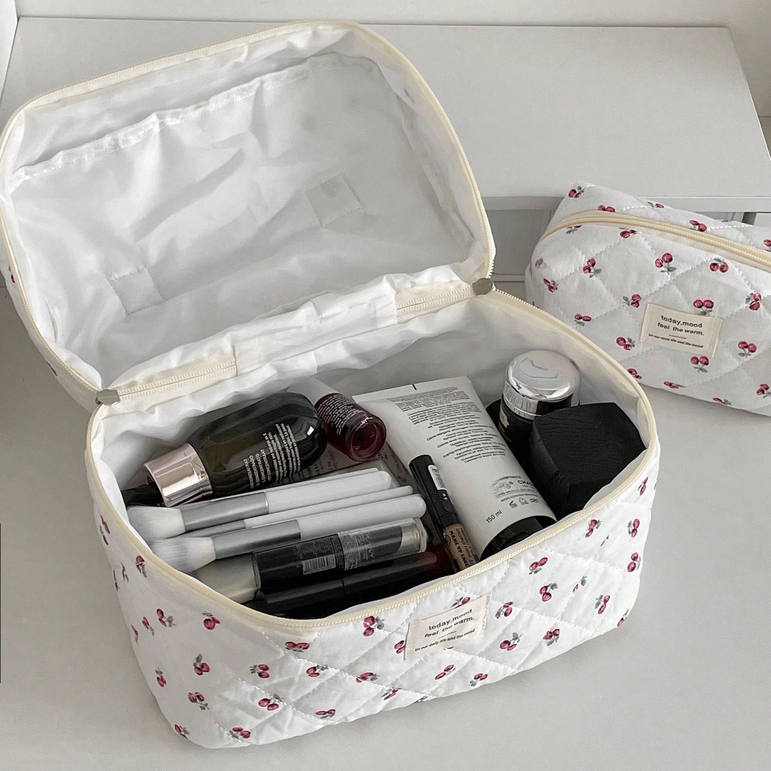 Ensemble de sacs de maquillage, Sac de maquillage matelassé, Ensemble de sacs de — vue 12