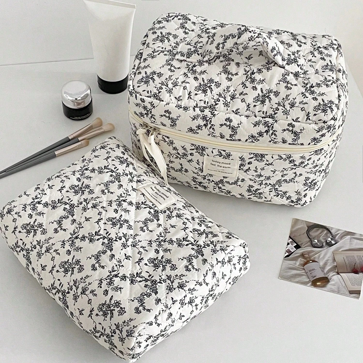 Ensemble de sacs de maquillage, Sac de maquillage matelassé, Ensemble de sacs de — vue 10