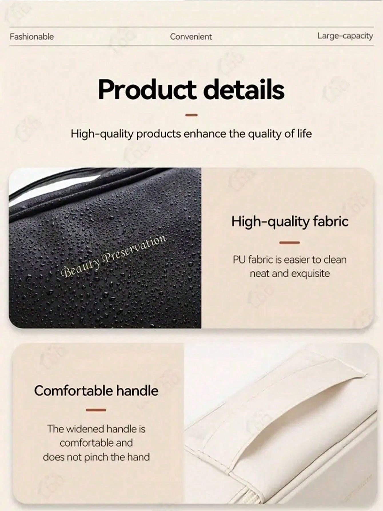 Sac de maquillage de voyage d'été, organisateur de cosmétiques multifonctionnel, sac de — vue 9