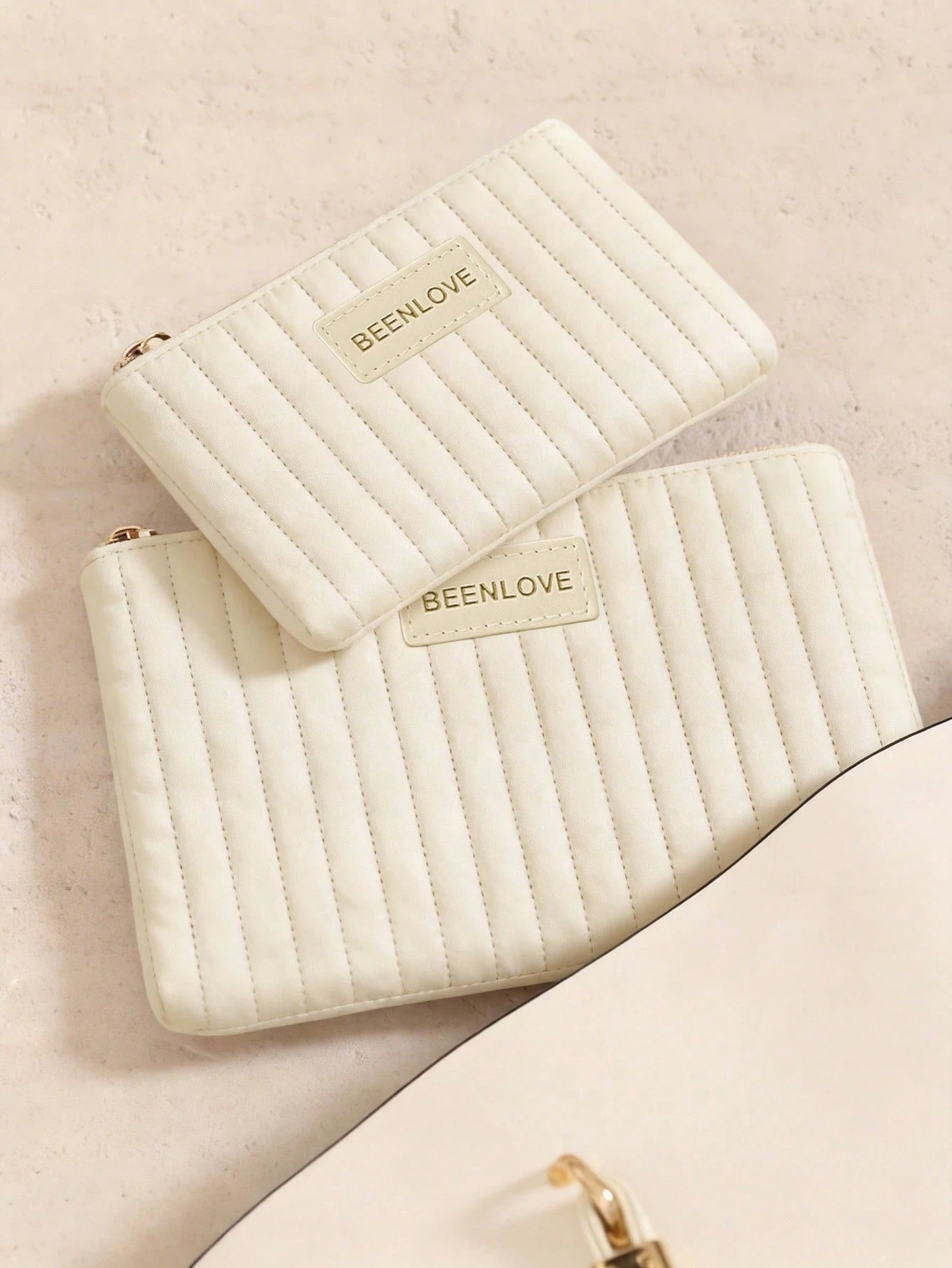 1/3 pièces Sac cosmétique portable en velours - Trousse de maquillage zippée légère, — vue 8