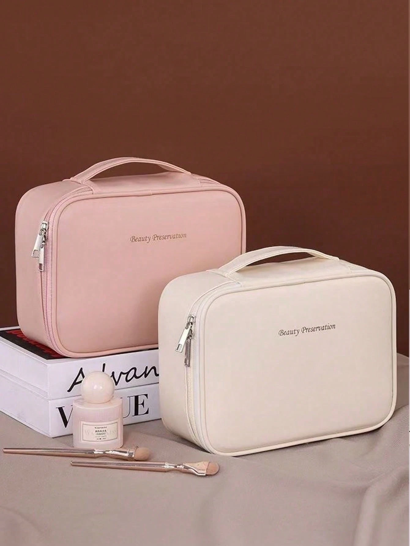 Sac de maquillage de voyage d'été, organisateur de cosmétiques multifonctionnel, sac de — vue 7