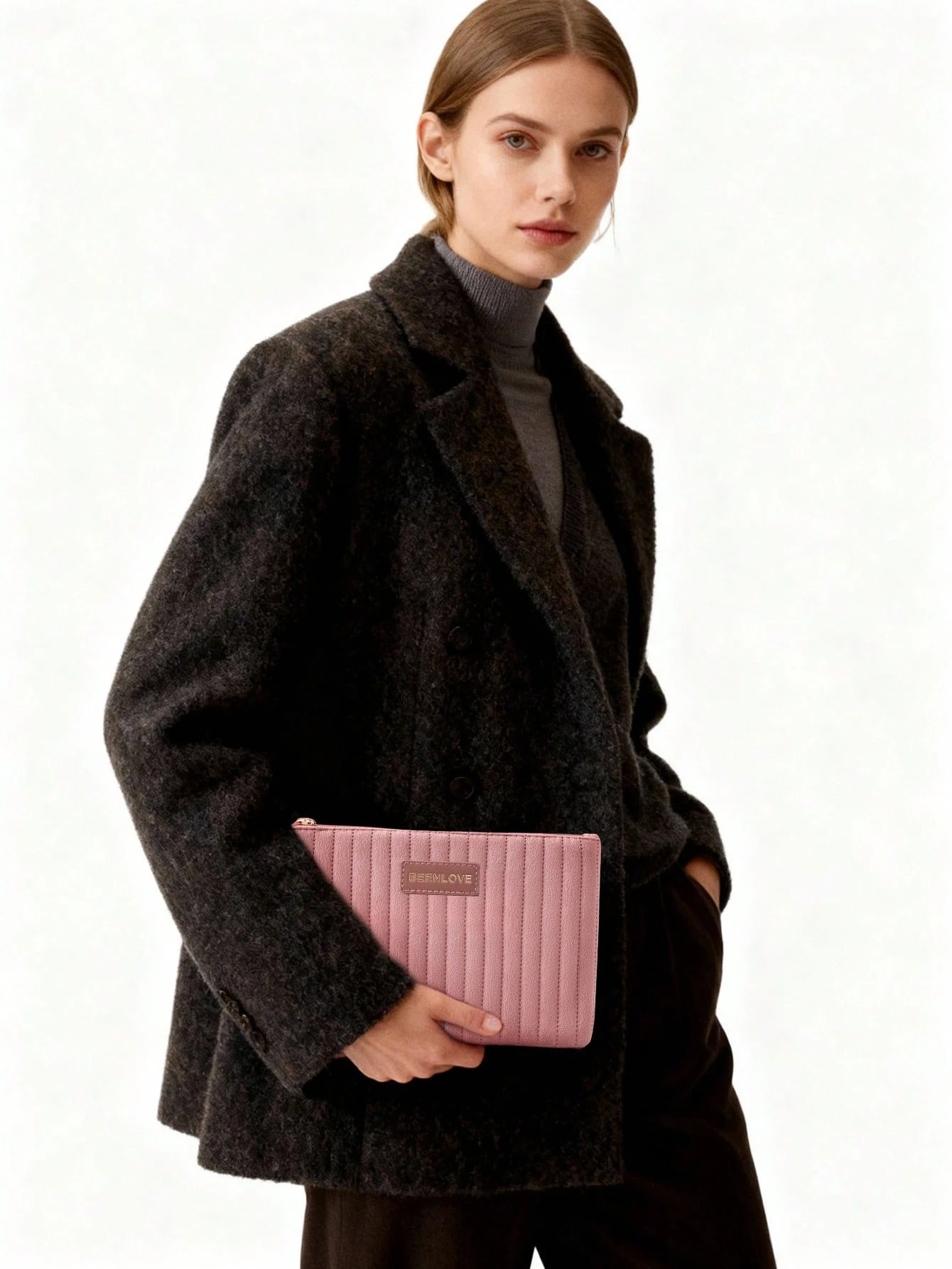 1/3 pièces Sac cosmétique portable en velours - Trousse de maquillage zippée légère, — vue 13