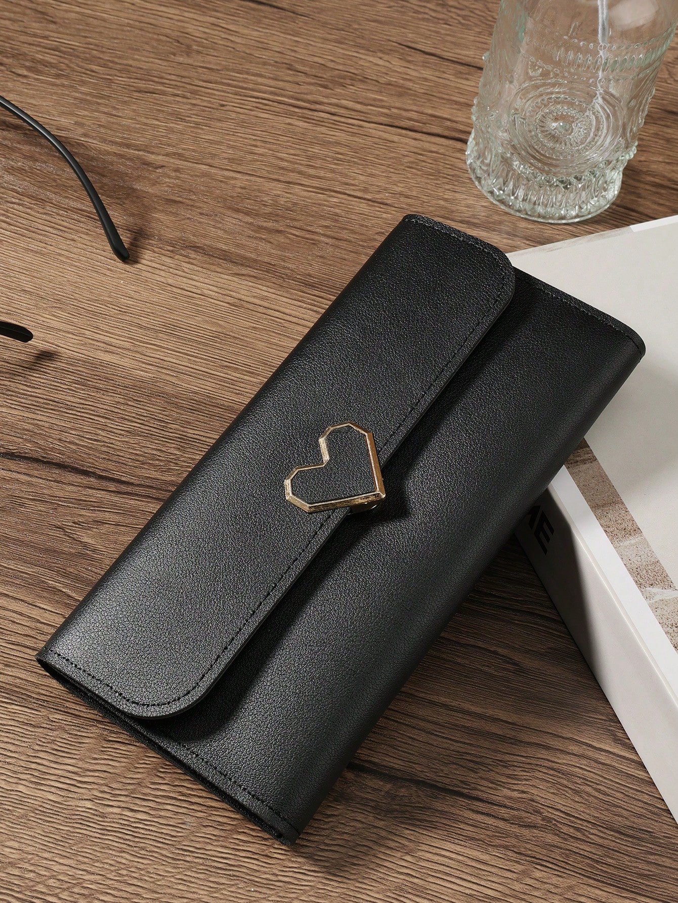 Portefeuille femme moderne pliant, slim, polyvalent, grande capacité, avec porte-cartes