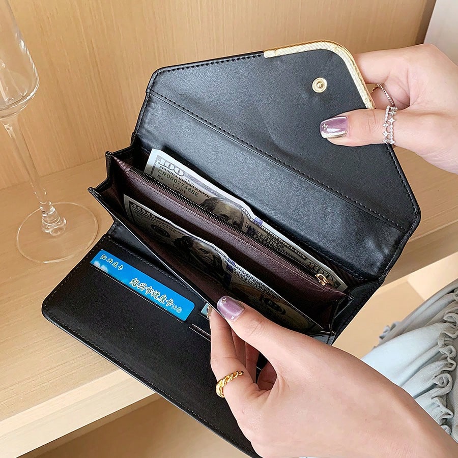 Nouveau portefeuille élégant à fermeture éclair en forme d'enveloppe pour femmes, — vue 3