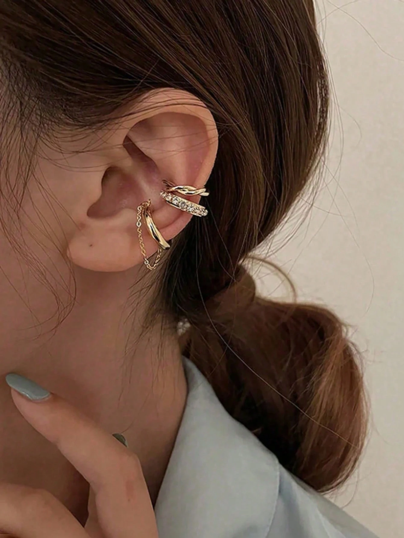 1 paire de boucles d'oreilles vintage uniques pour couple, design de serpent enroulé noir — vue 3