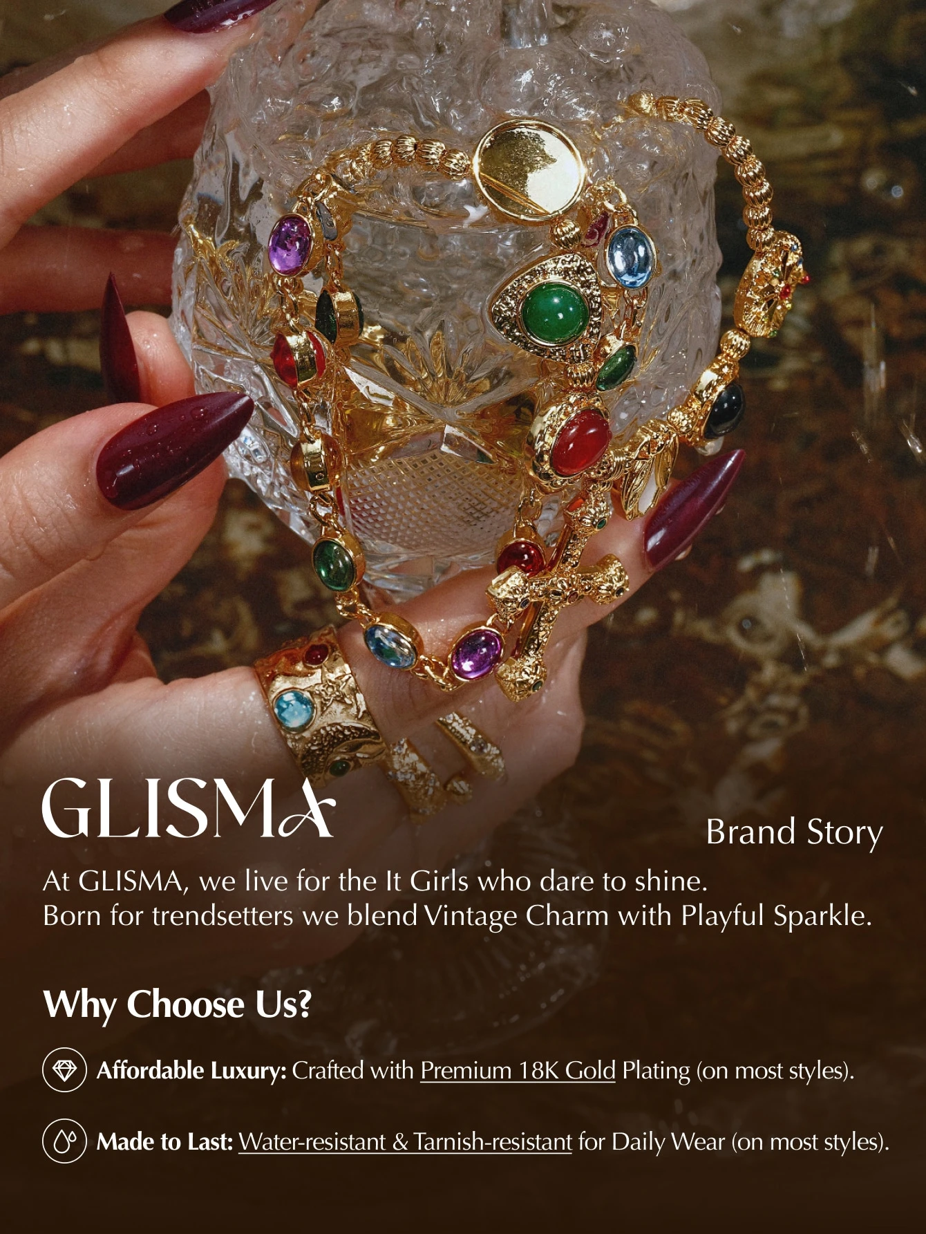 Glisma Nouvelle montre-bague de mode BLINGBLING, design carré minimaliste et unique avec — vue 11