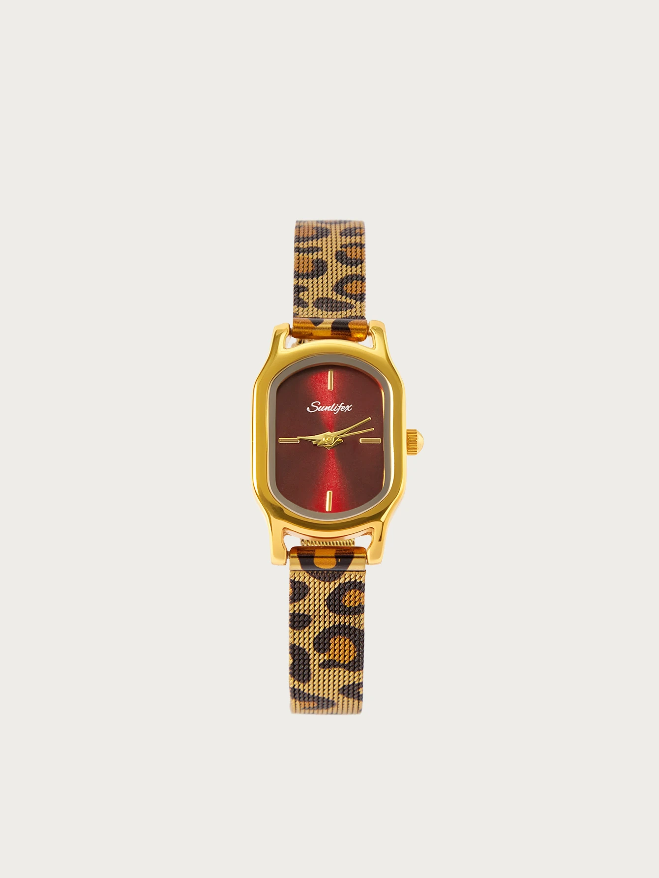 Glisma 1 pièce Montre à quartz pour femme style vintage ovale avec bracelet en bambou — vue 2